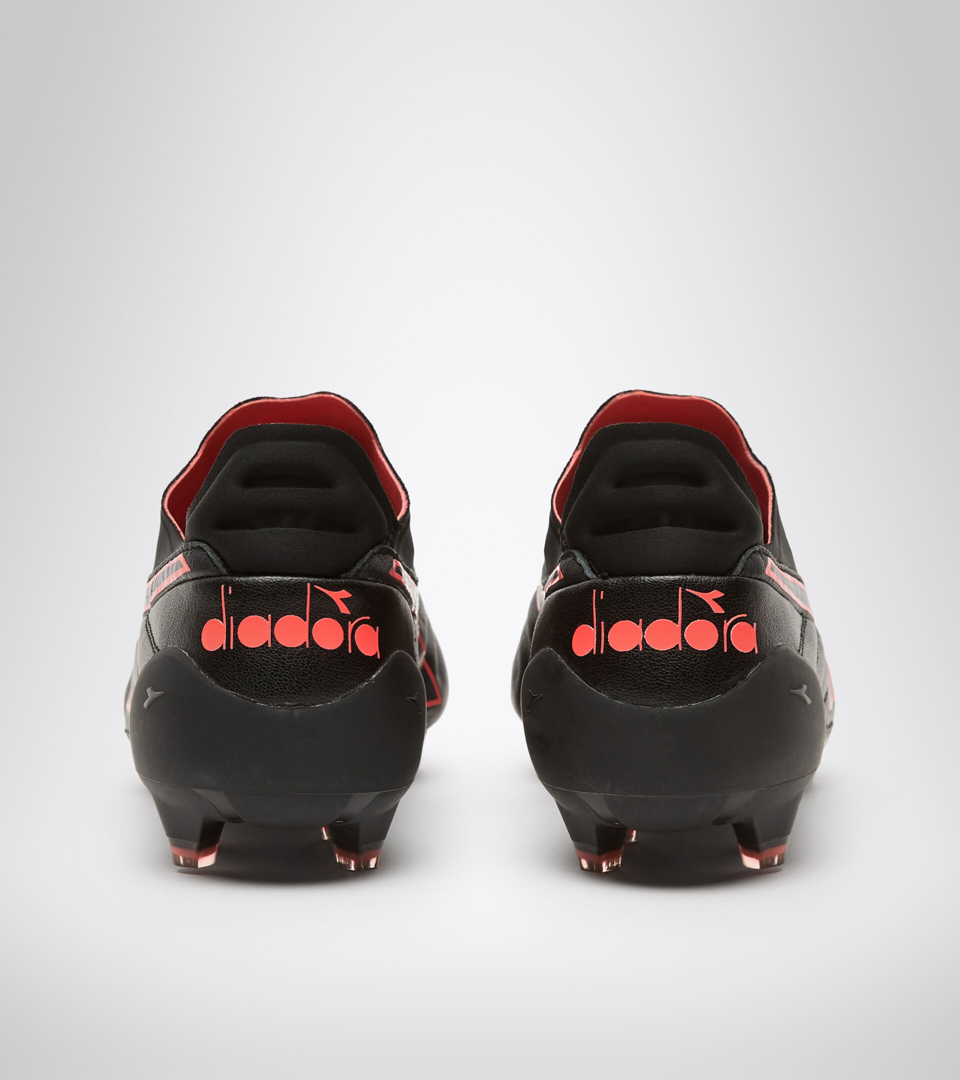 Firm ground football boot BRASIL ELITE TECH LPX BLACK/RED FLUO - Diadora