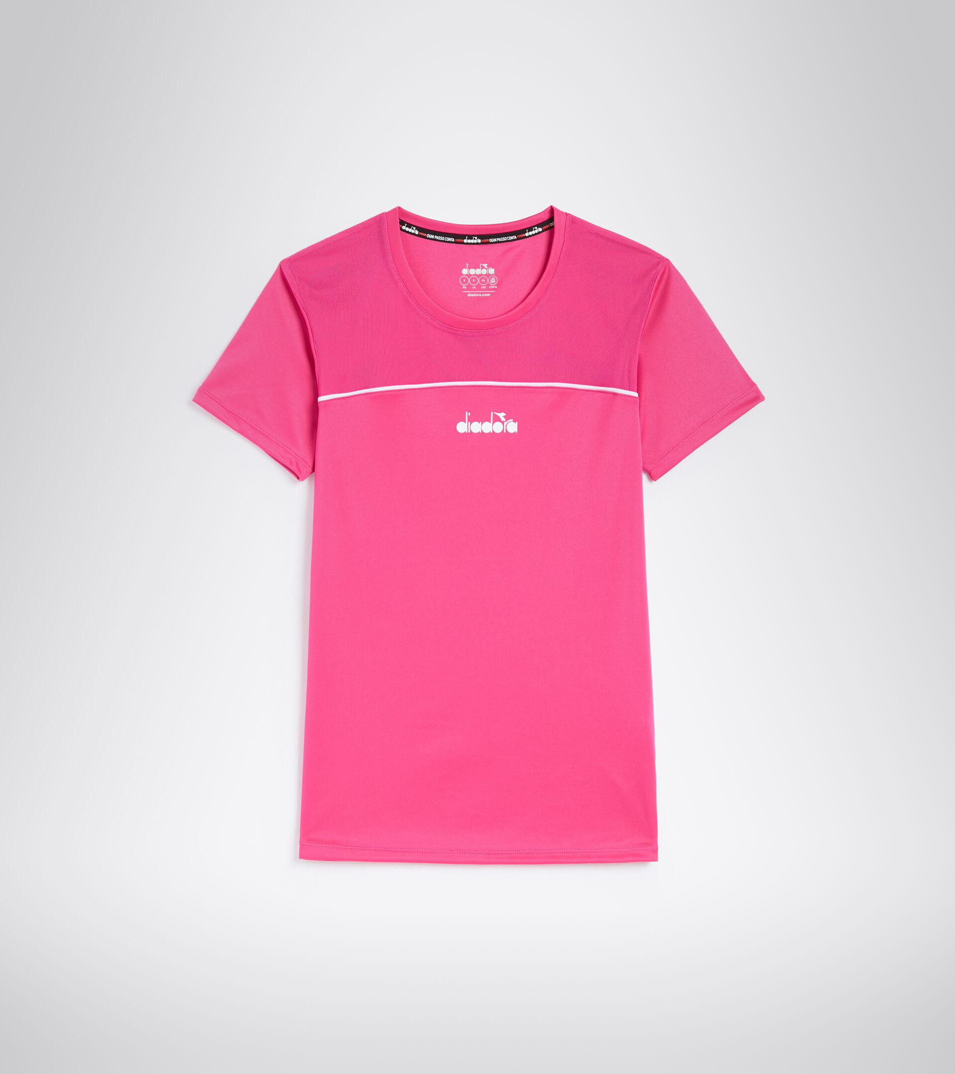 T-shirt de tennis en polyester - Femme L. SS CORE T-SHIRT T VIOLET BETTERAVE - Diadora