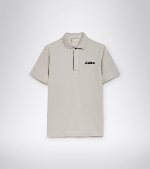POLO STATEMENT SS, OYSTER MUSHROOM Tennis polo shirt - Men POLO STATEMENT SS OYSTER MUSHROOM - Diadora