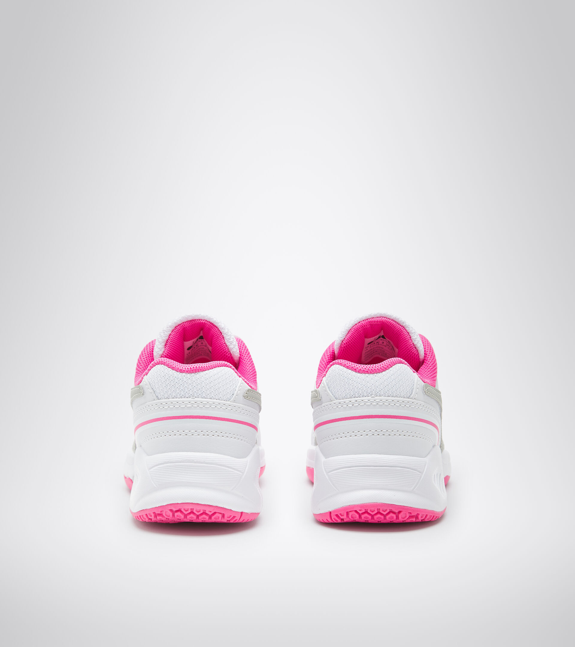 Junior tennis shoes - Unisex S. CHALLENGE 4 SL JR WHT/SILVER DD/RHODAMINE RED C - Diadora