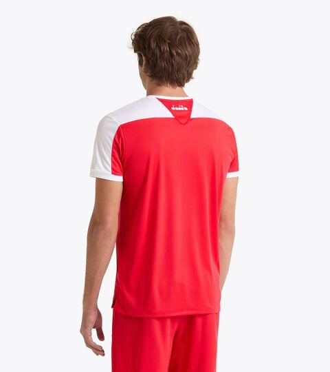 Tennis-T-Shirt - Herren T-SHIRT COURT TOMATENROT - Diadora