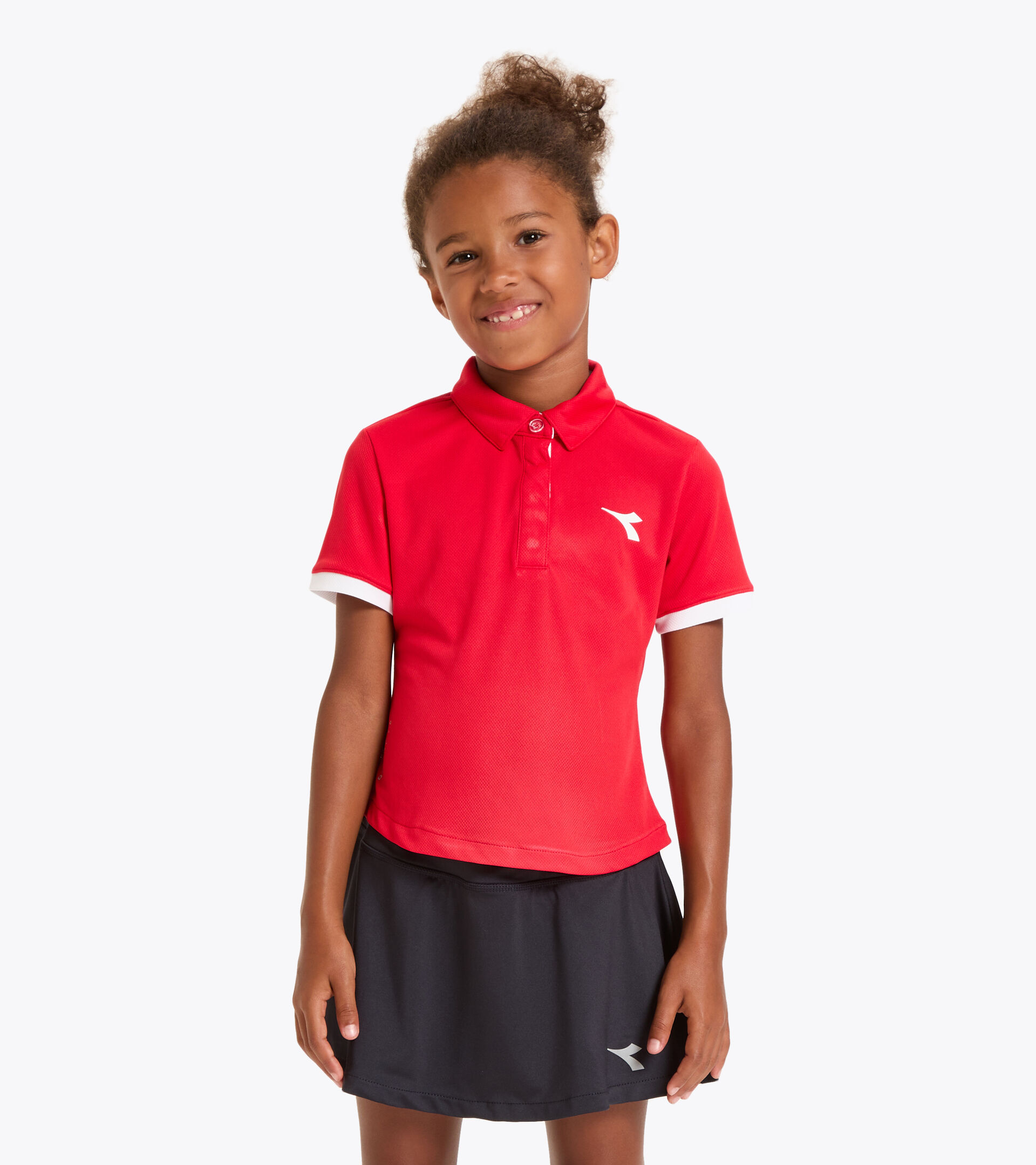 Tennis polo shirt - Junior G. POLO COURT TOMATO RED - Diadora