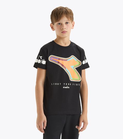 Kurzärmeliges Trikot - Jungen JB.T-SHIRT SS LOGO BOLD SCHWARZ - Diadora