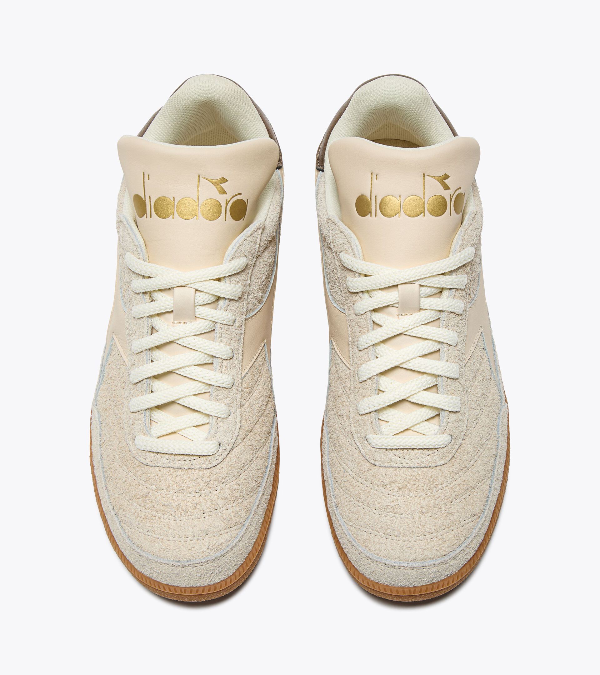 Suede leather sports sneakers - All-gender GOLD INDOOR HAIRY BEIGE BLEACHED - Diadora