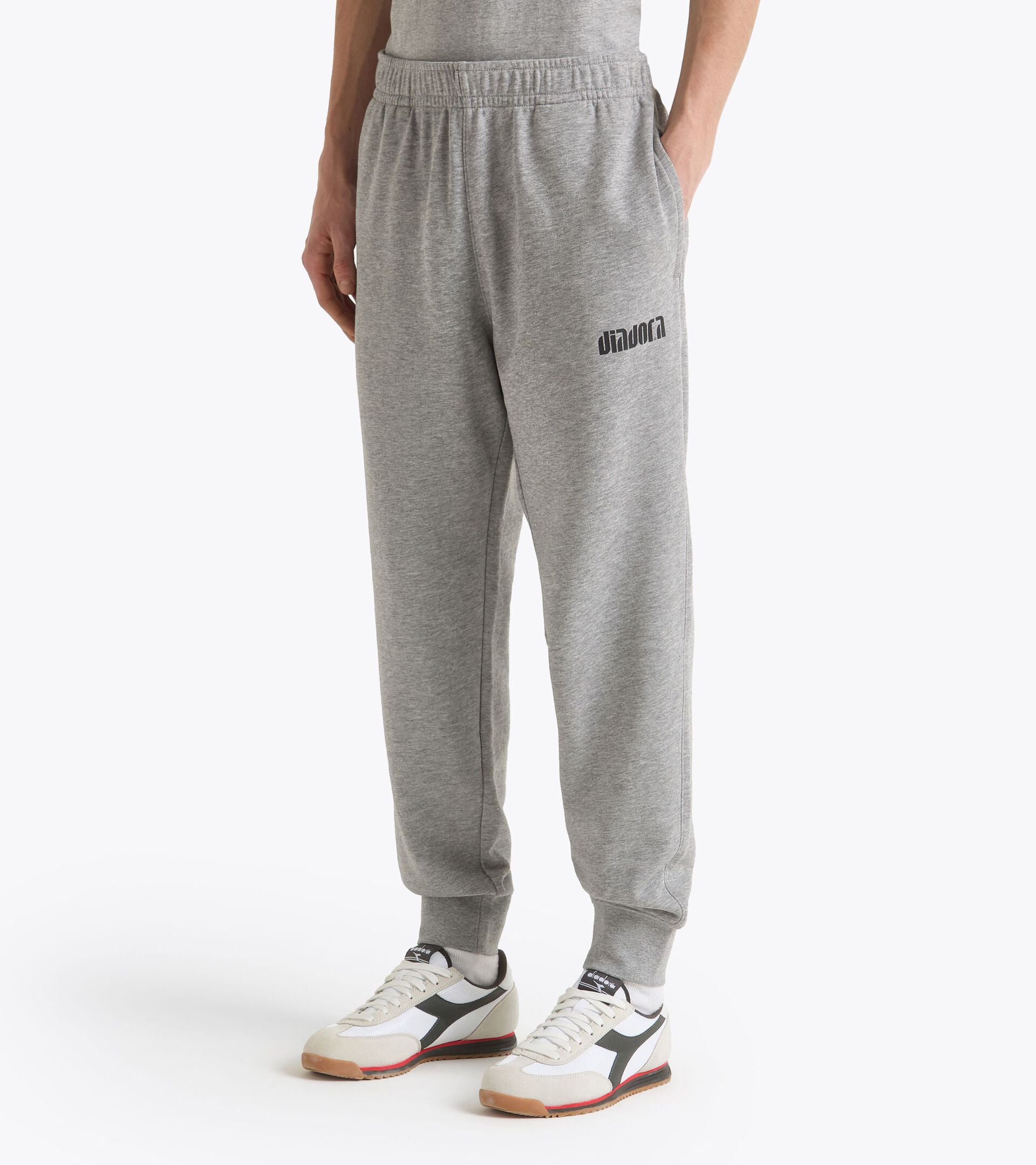 Sweatpants - All-gender PANTS ATHL. LOGO HIGH RISE MELANGE - Diadora