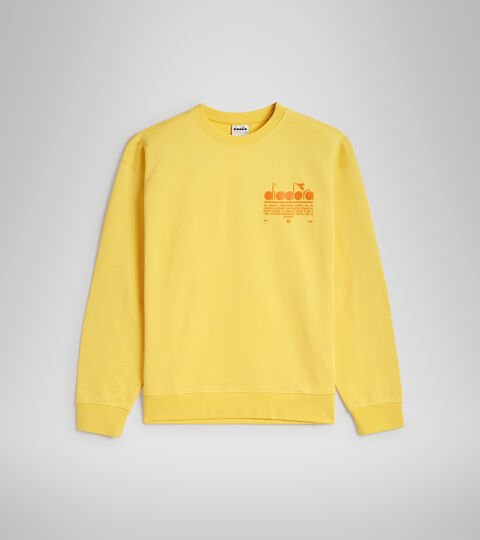 SWEATSHIRT CREW MANIFESTO, YELLOW LENS Organic cotton round-neck sweatshirt - Unisex SWEATSHIRT CREW MANIFESTO YELLOW LENS - Diadora