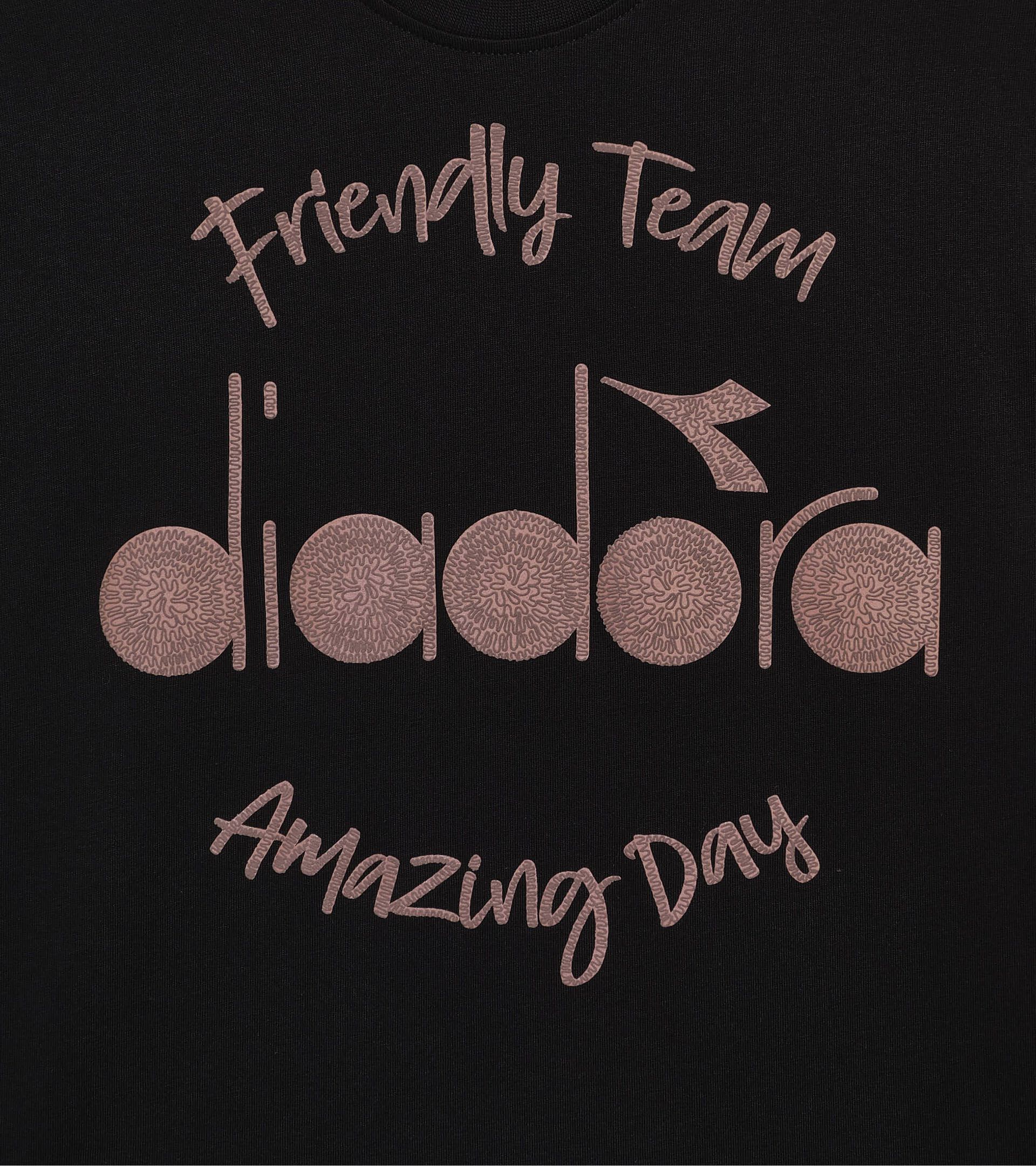 T-shirt &agrave; manches courtes - Ado gar&ccedil;on JB. T-SHIRT SS FRIENDLY TEAM NOIR - Diadora