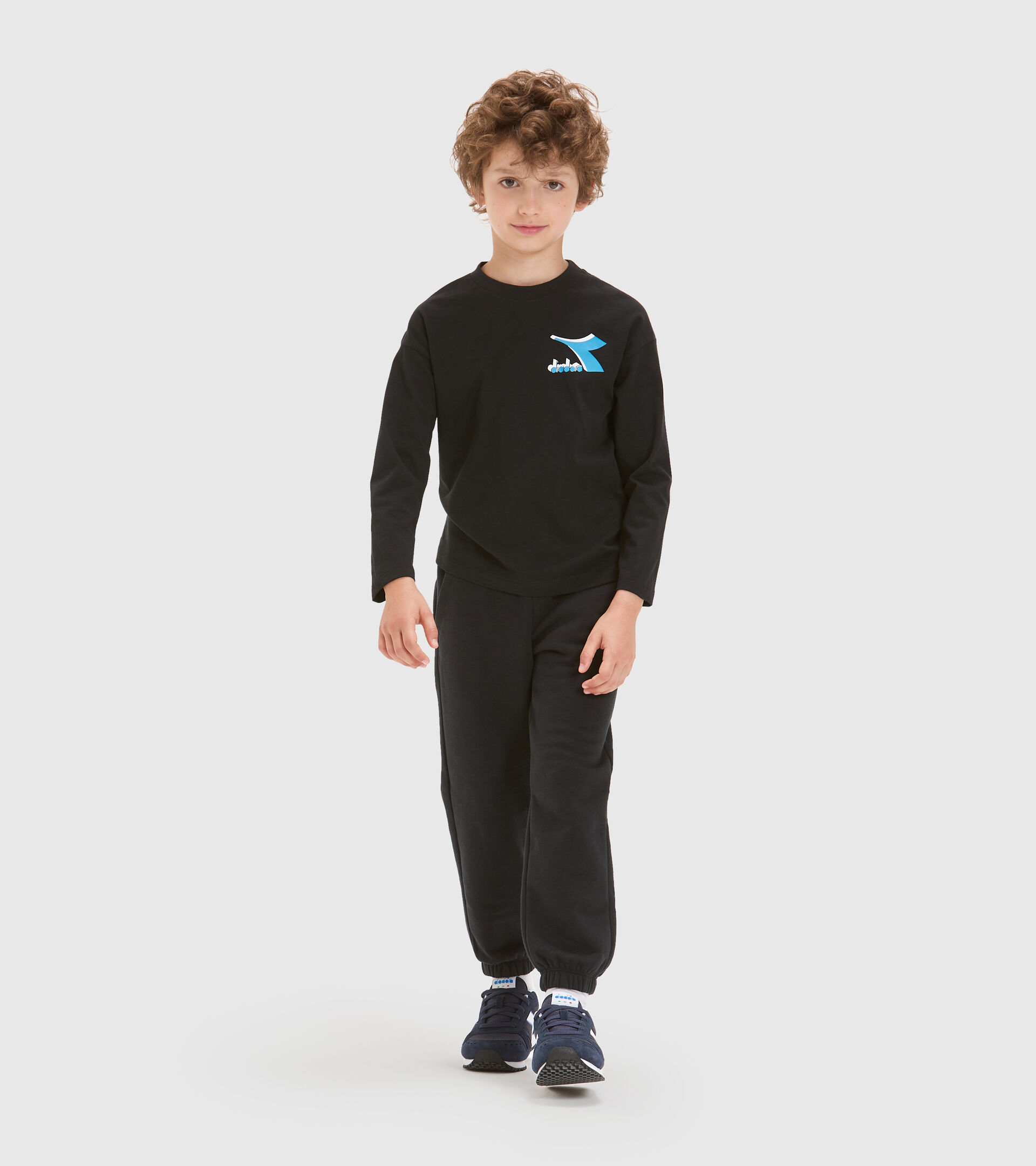T-shirt - Kids JU.LS T-SHIRT CUBIC BLACK - Diadora