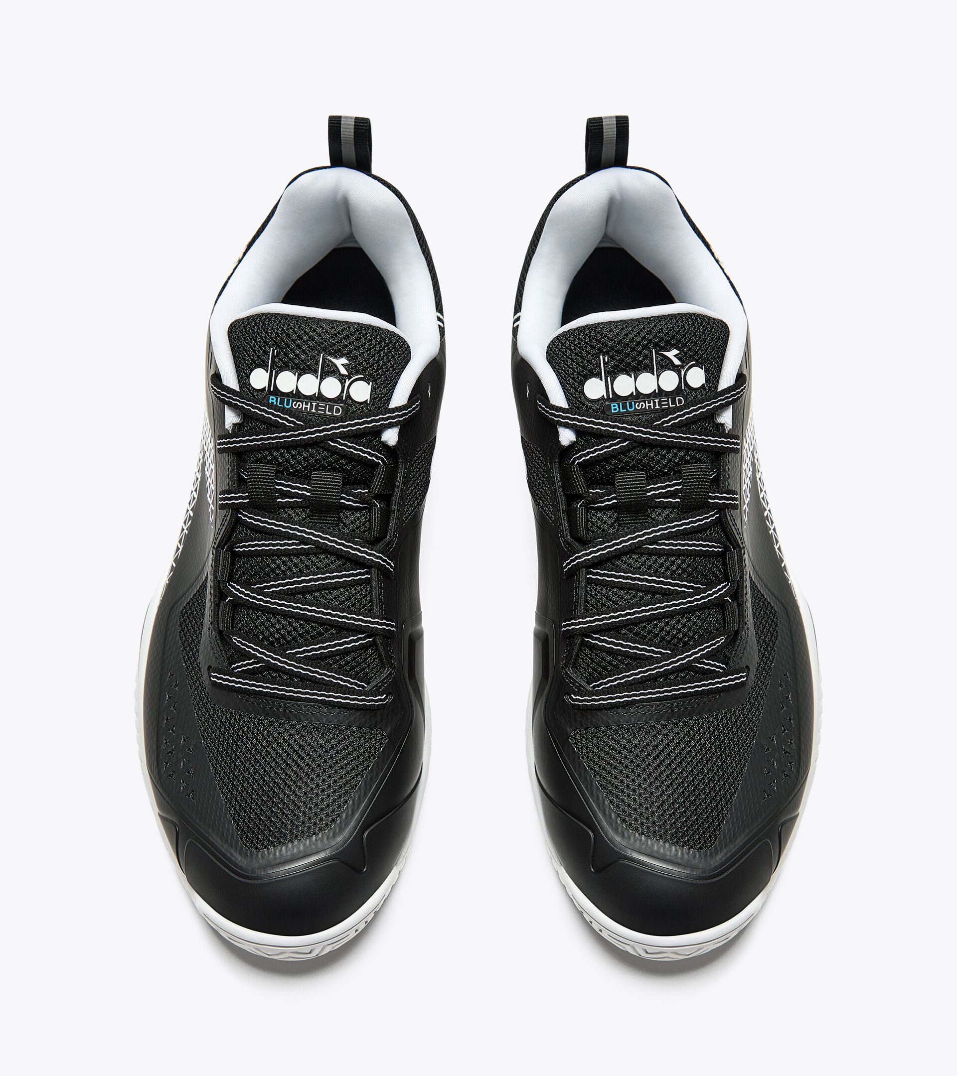 Tennis shoes for hard surfaces or clay - Men BLUSHIELD TORNEO 2 AG BLACK/WHITE (C7406) - Diadora