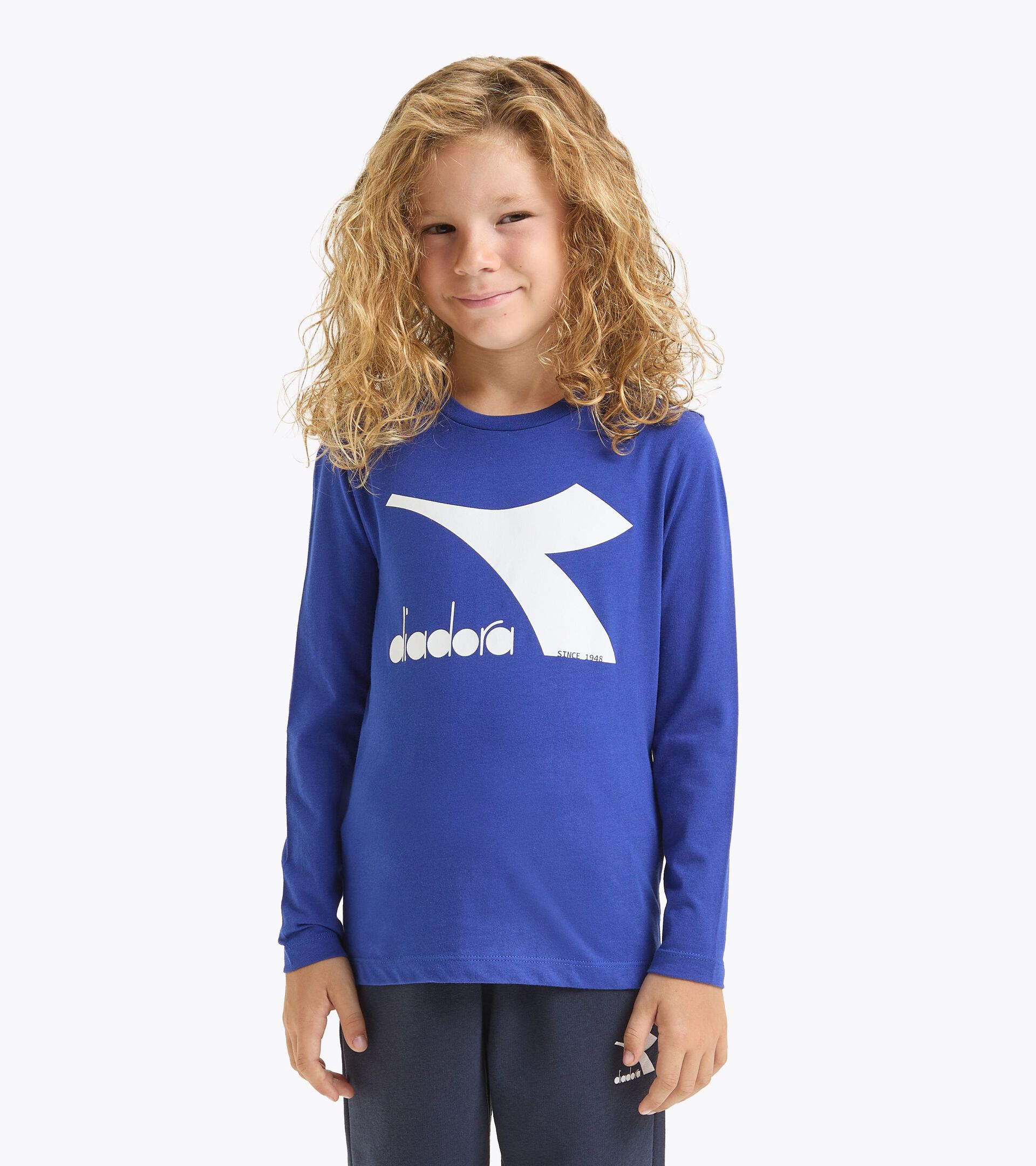 Long-sleeved t-shirt - Kids JU. T-SHIRT LS CORE IMPERIAL BLUE - Diadora