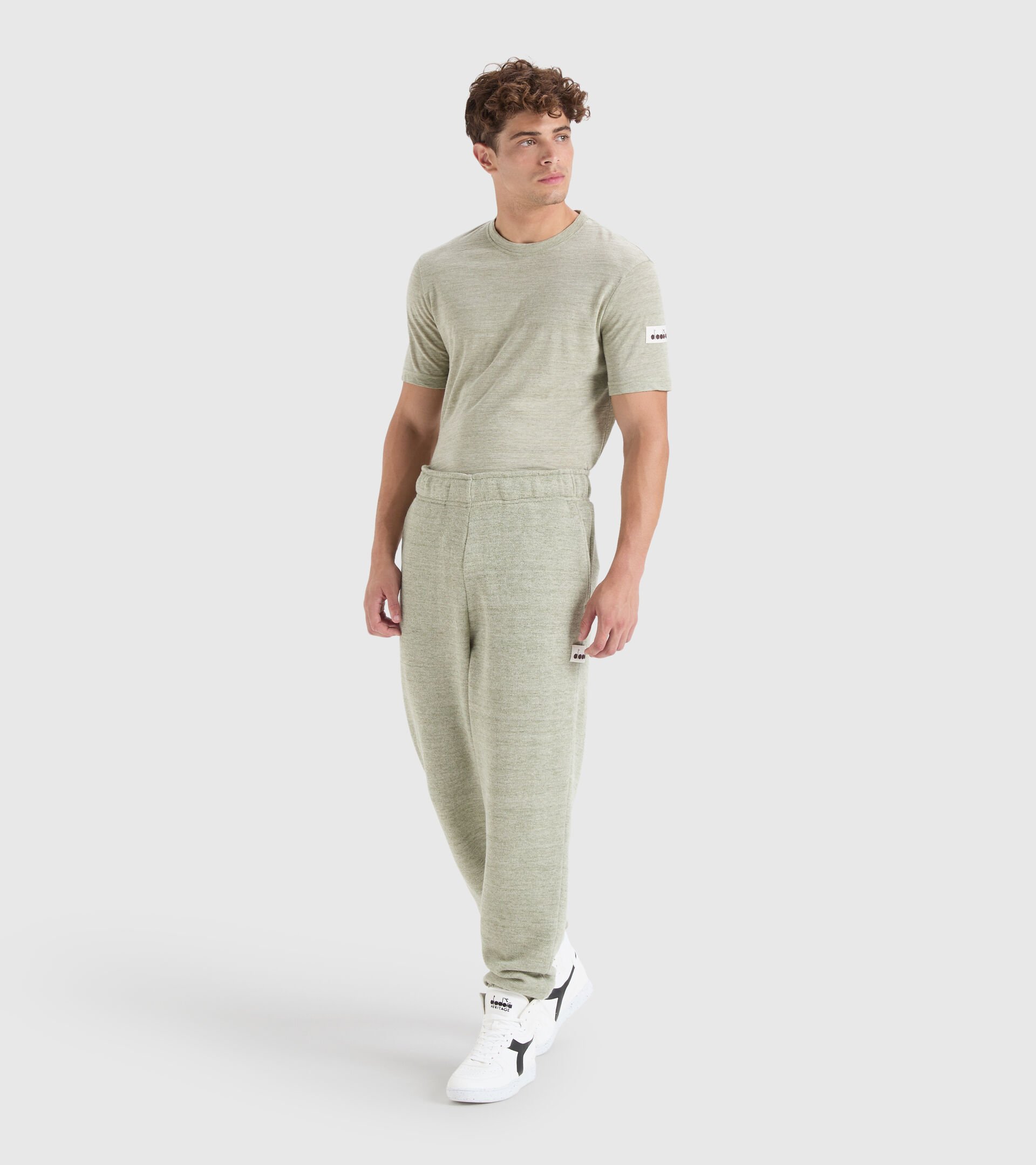 Sports trousers - Unisex PANT MANIFESTO 2030 DESERT SAGE MELANGE - Diadora