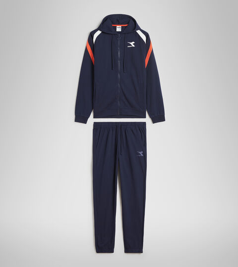 TRACKSUIT HOODIE FZ CORE, CABAN BLAU Trainingsanzug aus Baumwolle - Herren TRACKSUIT HOODIE FZ CORE CABAN BLAU - Diadora