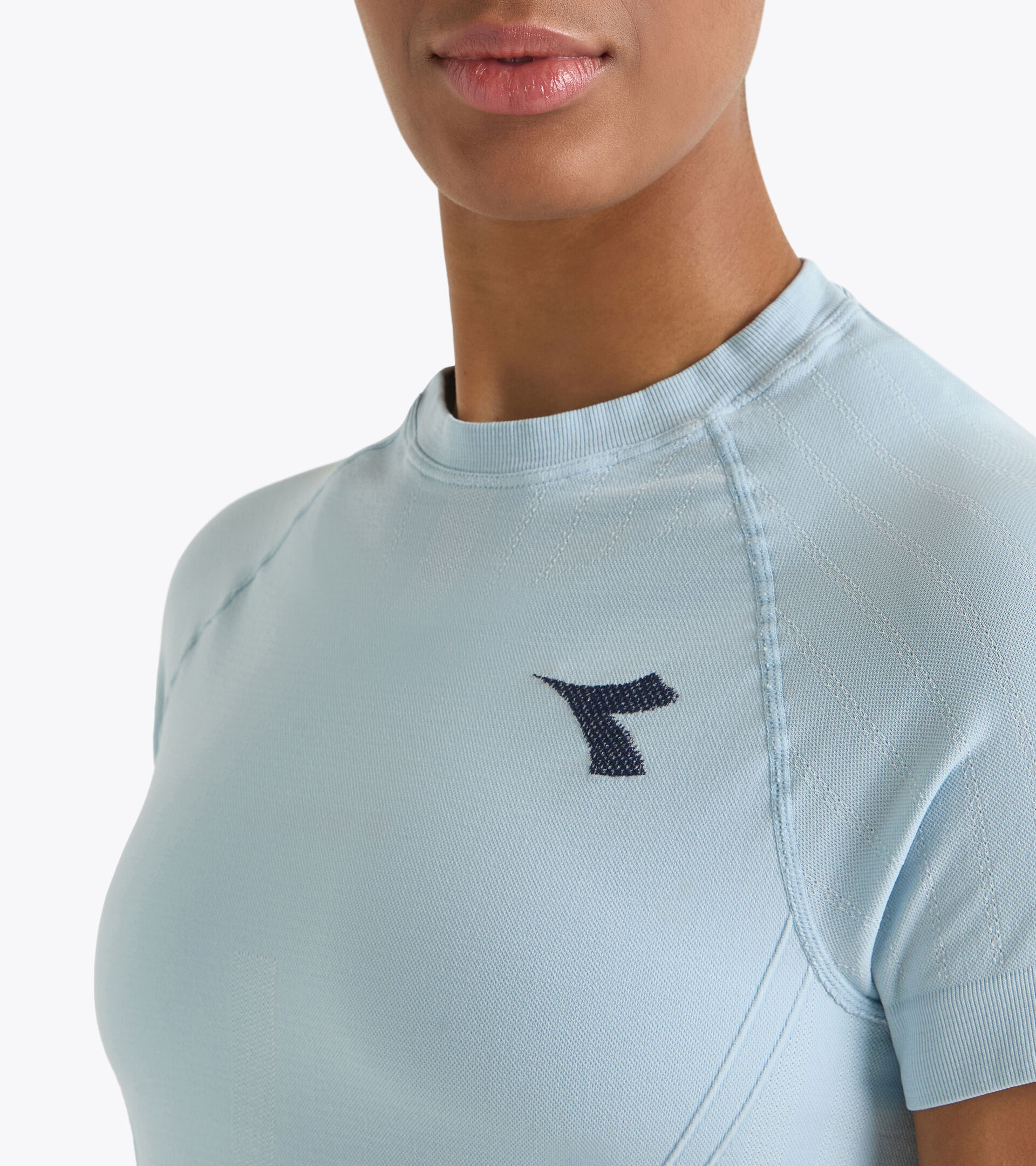 Top técnico ceñido y termorregulador - Tenis - Mujer L. TOP ICON STRATOUNO AZUL CORYDALIS - Diadora