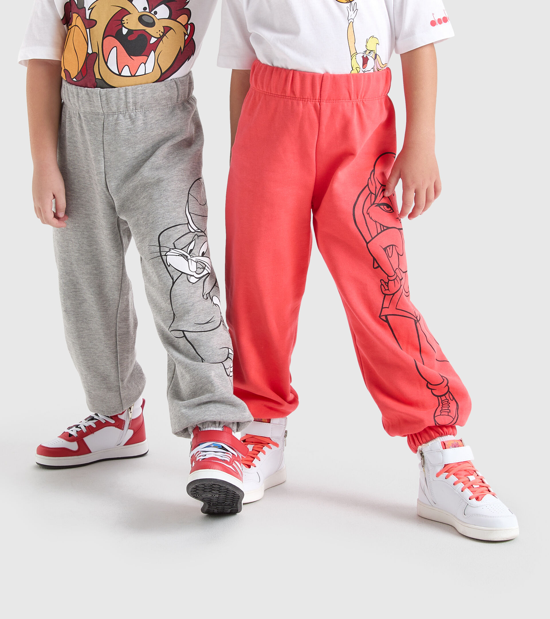Jogginghose aus Baumwoll-Frottee - Kinder JU.JOGGER PANT WB LICHT MITTELGRAU MELANGE - Diadora