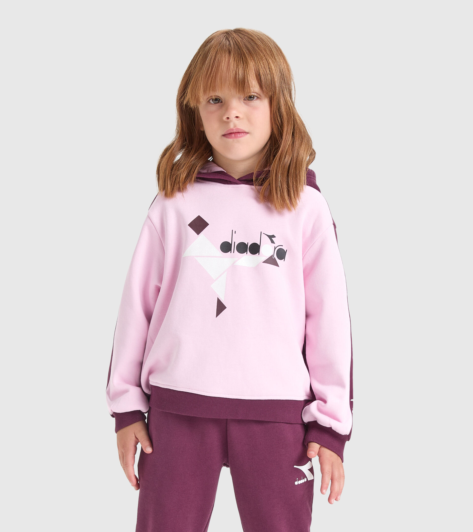 Sudadera con capucha - Niña JG.HOODIE SWEAT GLEE VIOLETAS PRENSADO - Diadora