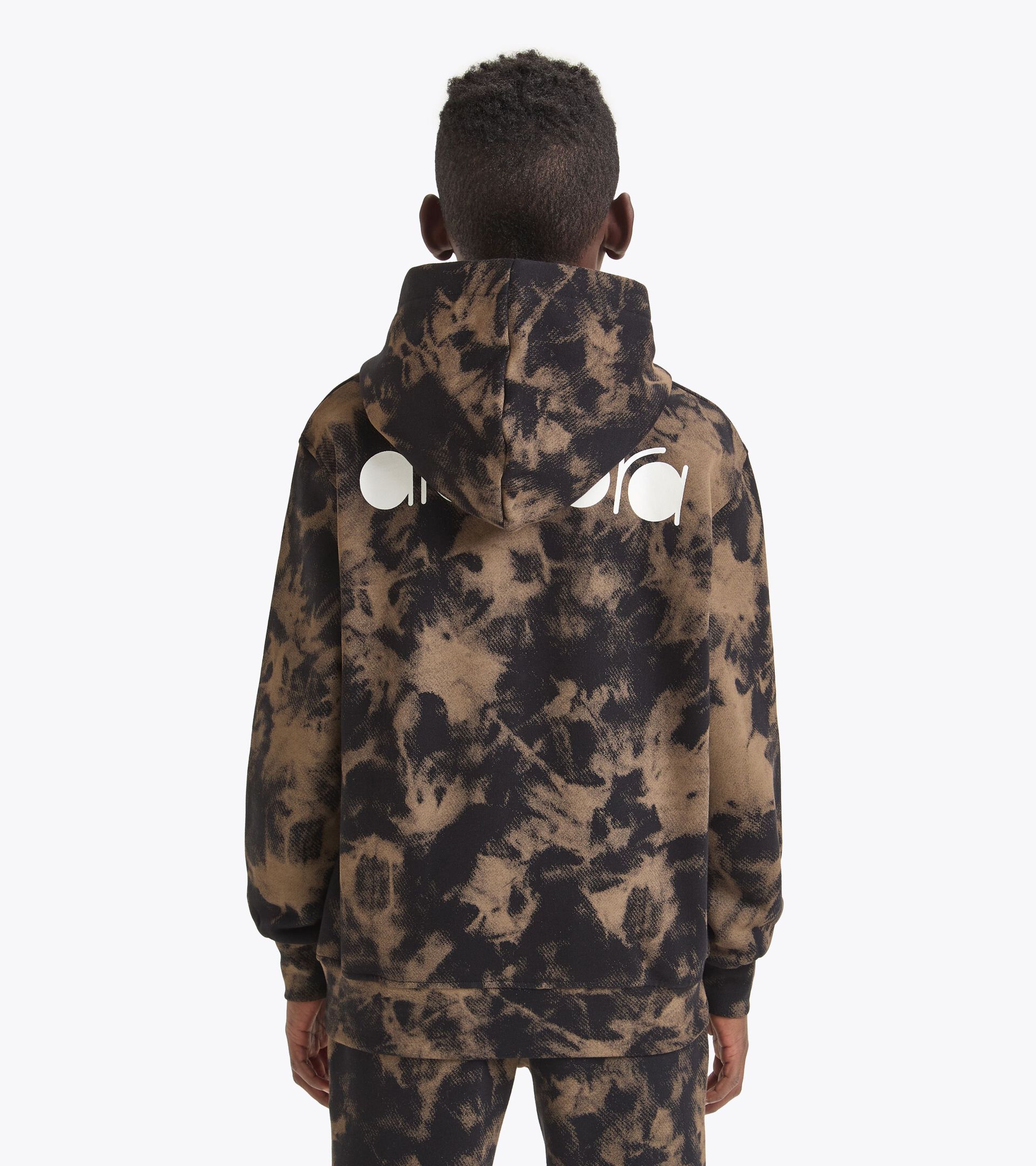 Sweat-shirt à capuche - Imprimé tie dye - Ado garçon
 JB. HOODIE TYE DYE NOIR/VERT CAMOUFLAGE - Diadora