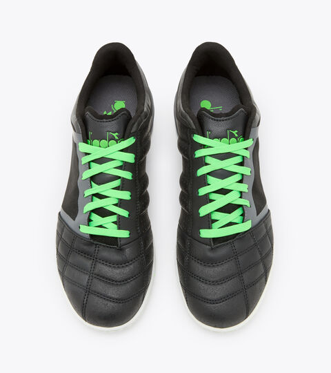 BRASIL SALA ID, SCHWARZ/FLUO GRUEN Futsal-Schuhe - Indoor-Plätze BRASIL SALA ID SCHWARZ/FLUO GRUEN - Diadora