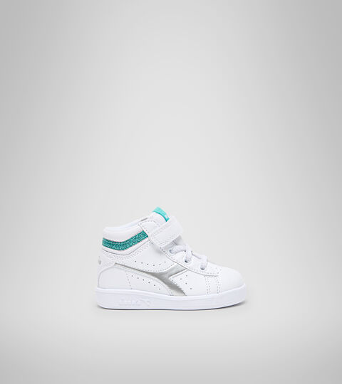 Sports shoes - Toddlers 1-4 years GAME P HIGH GIRL TD WHITE/BLUE TURQUOISE - Diadora