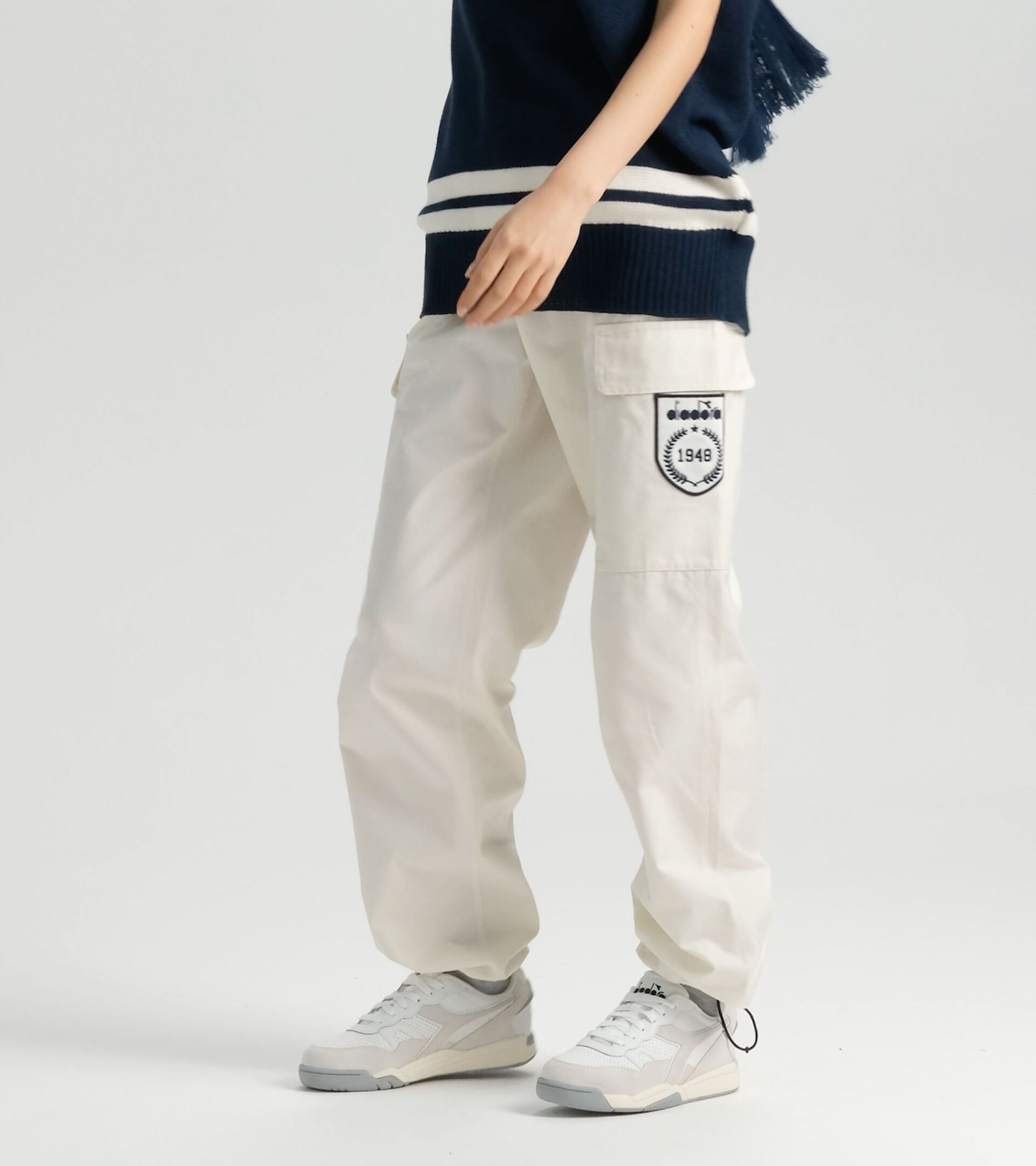 Workwear sporty pants - Made in Italy - Gender Neutral PANT LEGACY BUTTER WHITE - Diadora