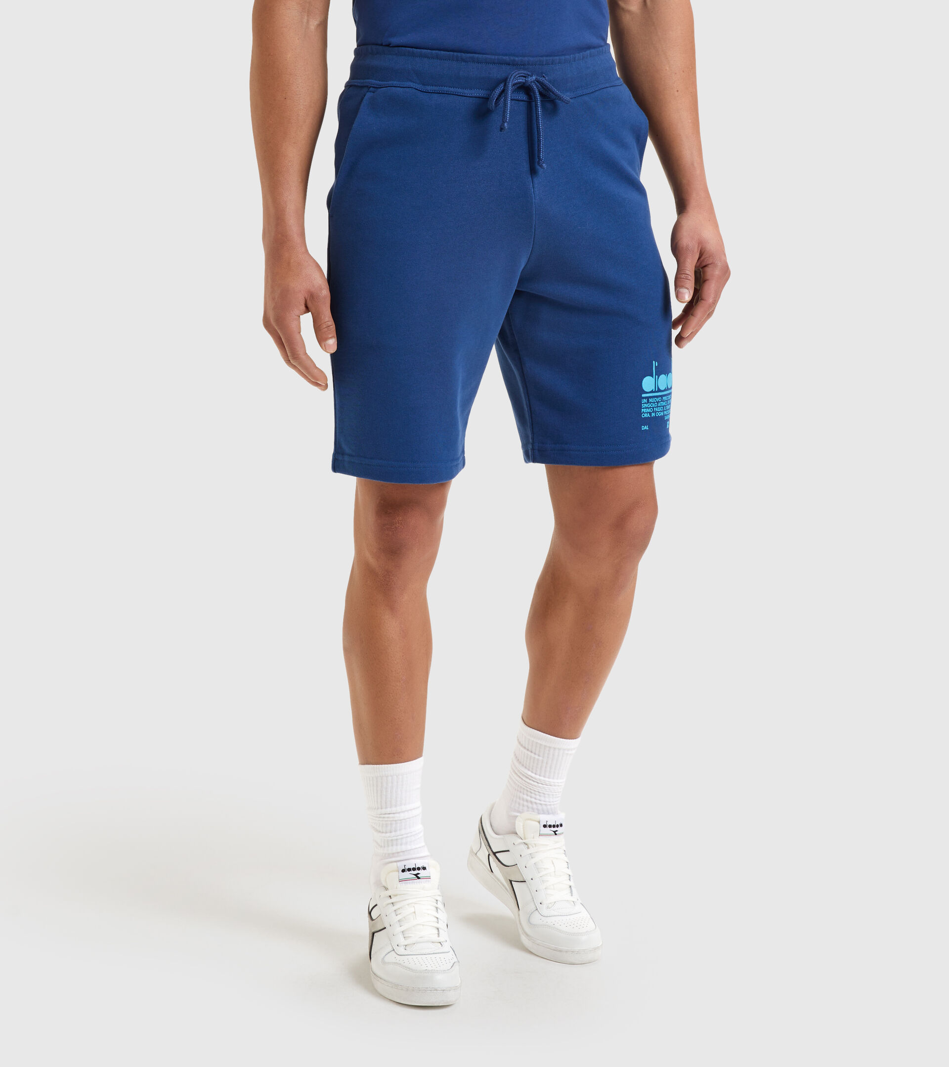 Cotton shorts - Unisex BERMUDA MANIFESTO SALTIRE NAVY - Diadora
