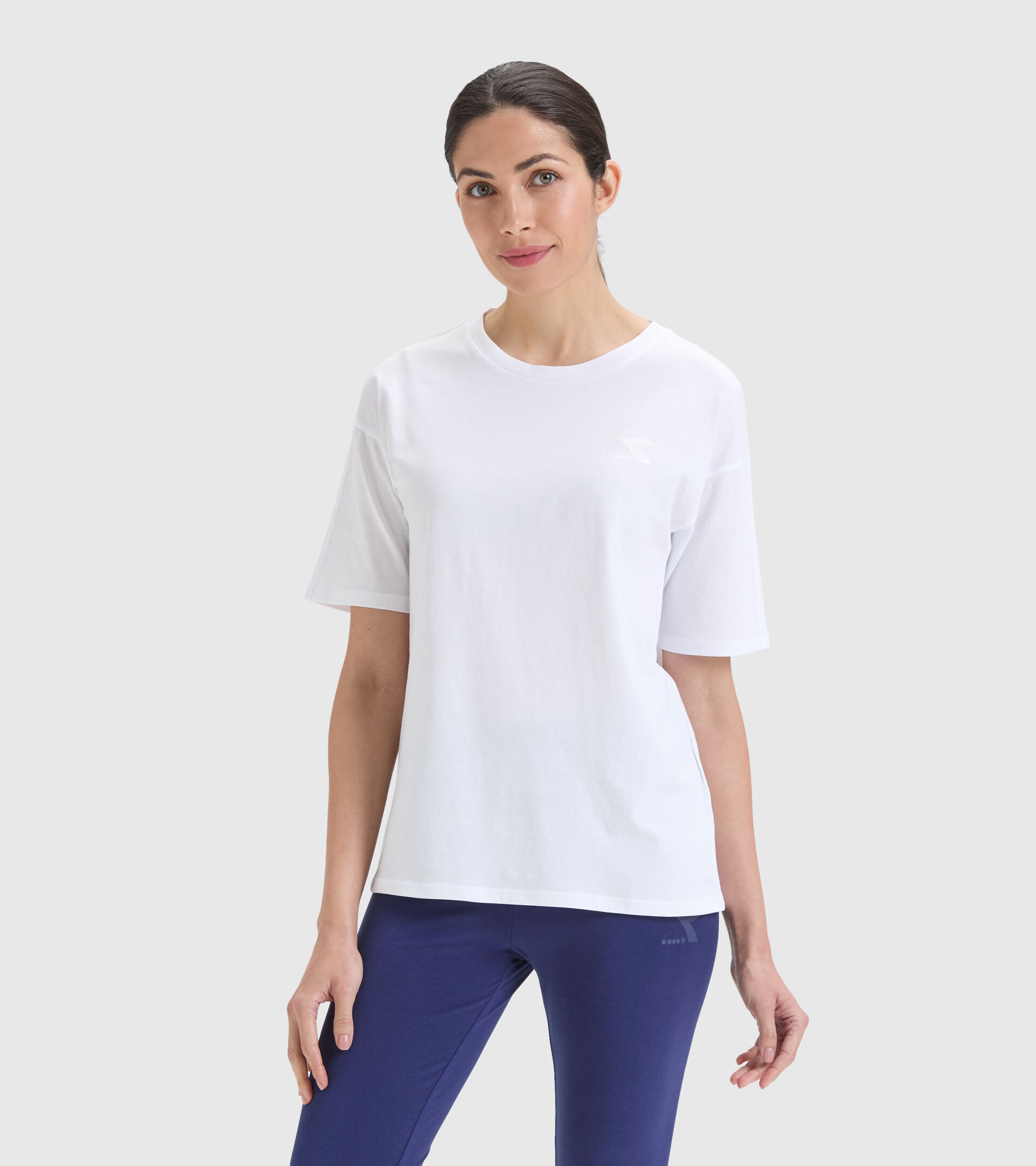 Camiseta deportiva de algodón - Mujer L.T-SHIRT SS CHROMIA BLANCO VIVO - Diadora