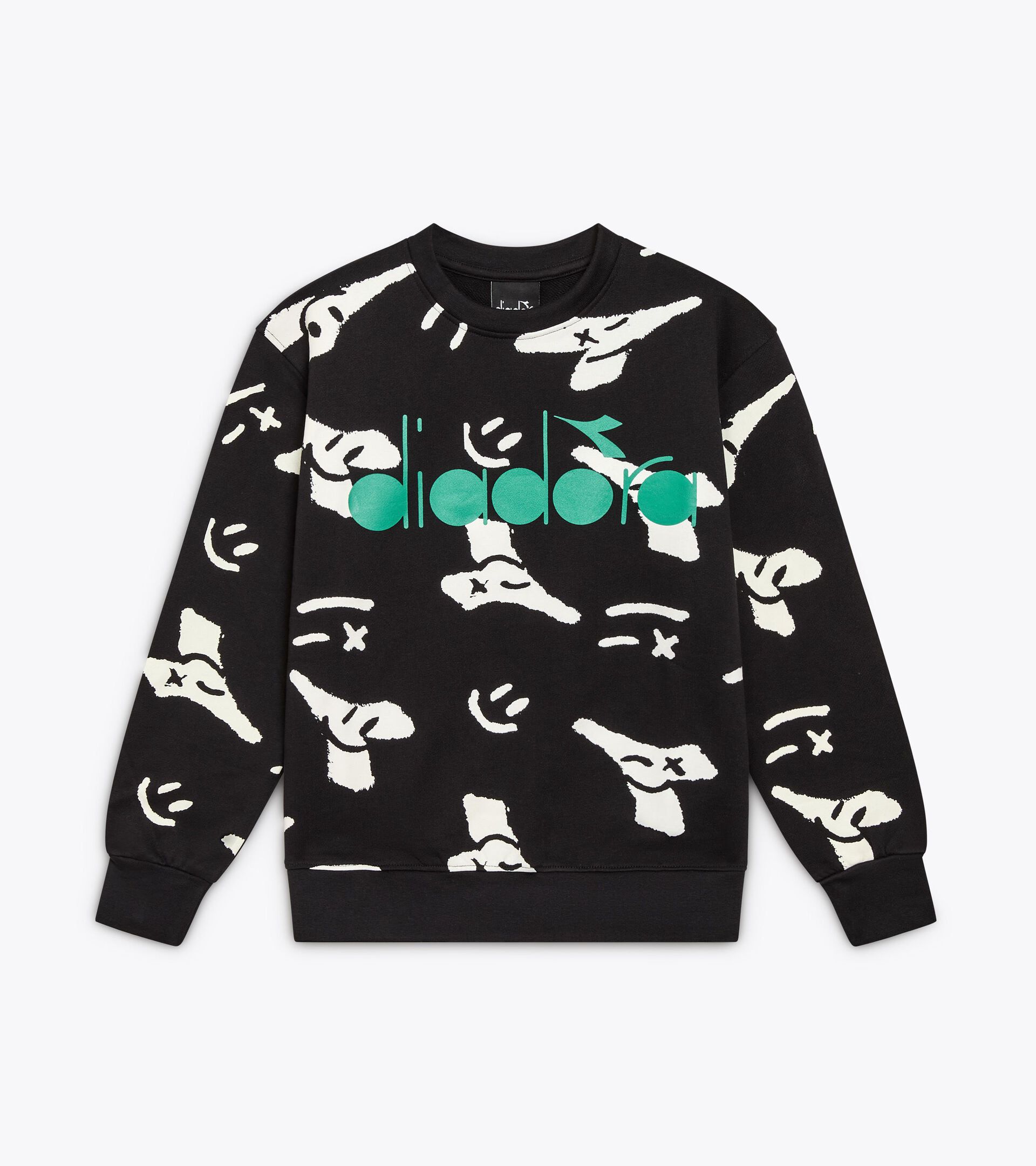Crewneck sweatshirt - Boy JB. SWEATSHIRT SMILE LOGO NEGRO - Diadora
