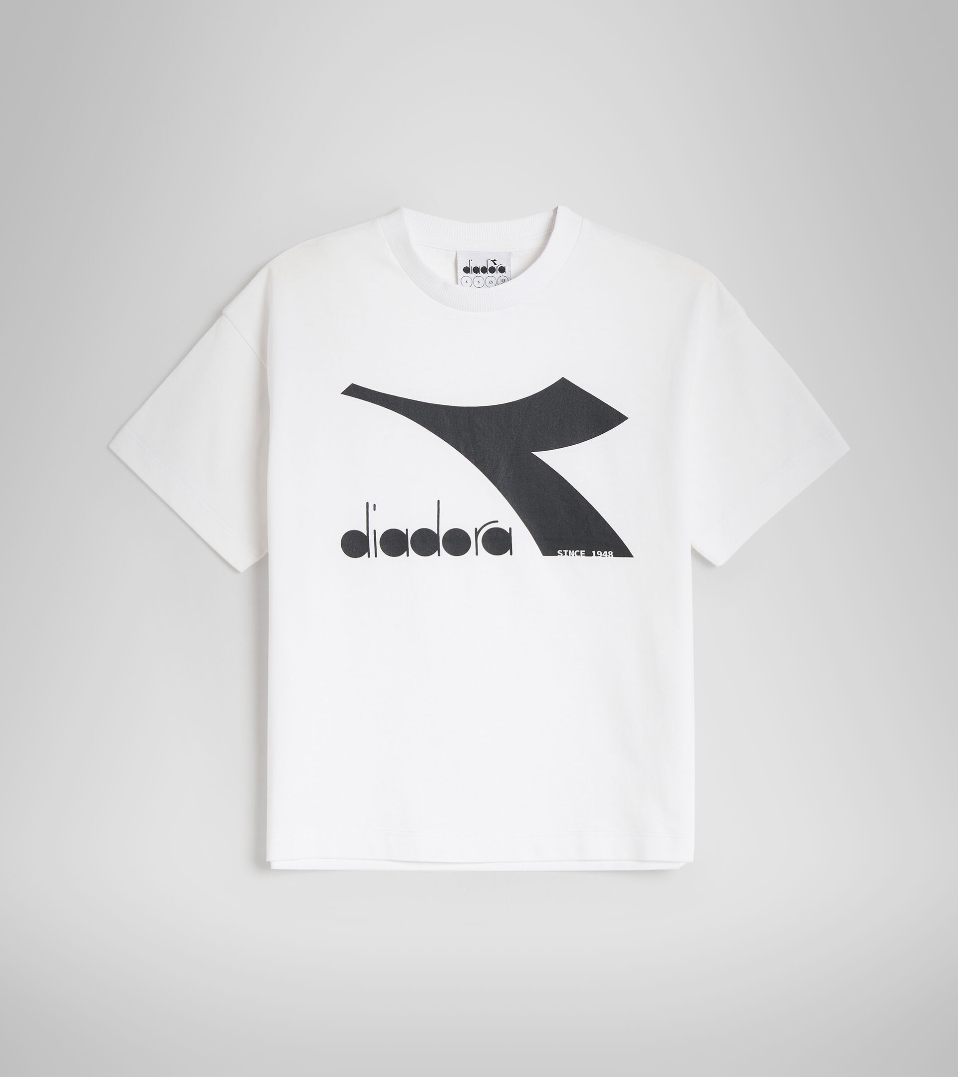 Junior cotton T-shirt - Unisex JU.T-SHIRT SS BL RAINBOW OPTICAL WHITE - Diadora