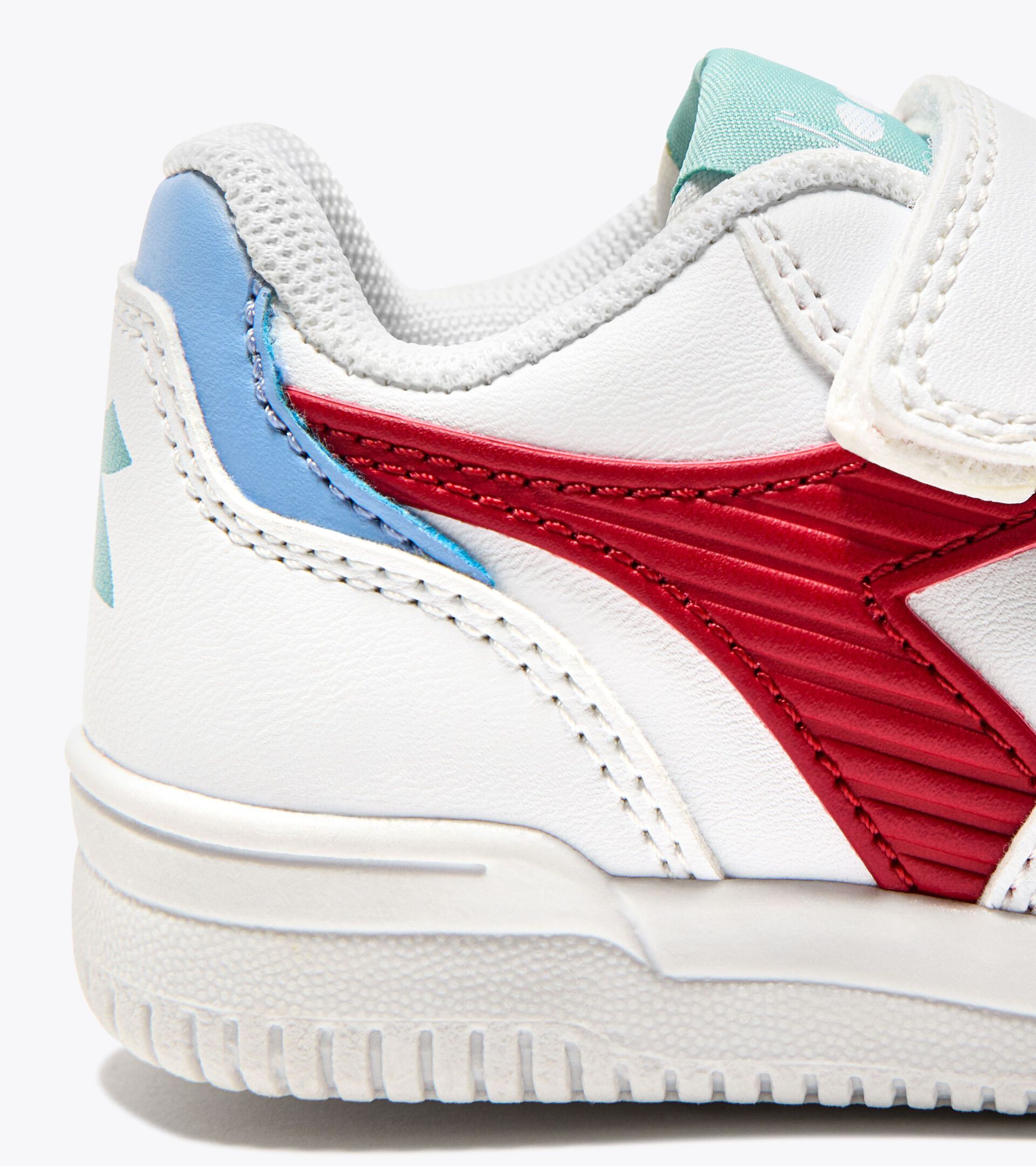Zapatilla deportiva - Niños y niñas pequeños - 1-4 años
 RAPTOR LOW STRIPE TD BLCO/ROJO SALSA/DIADEMA AZUL - Diadora