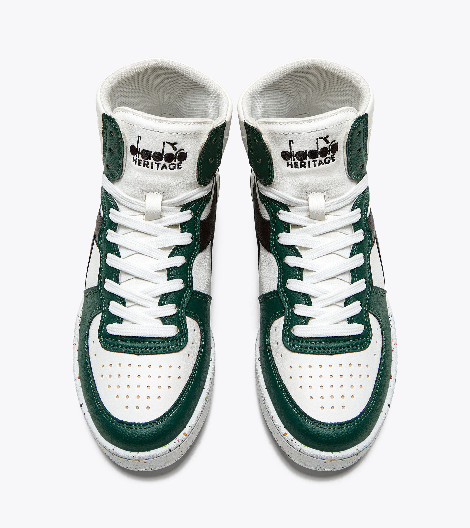 Heritage shoe - Gender Neutral MI BASKET 2030 WHITE/GREEN - Diadora