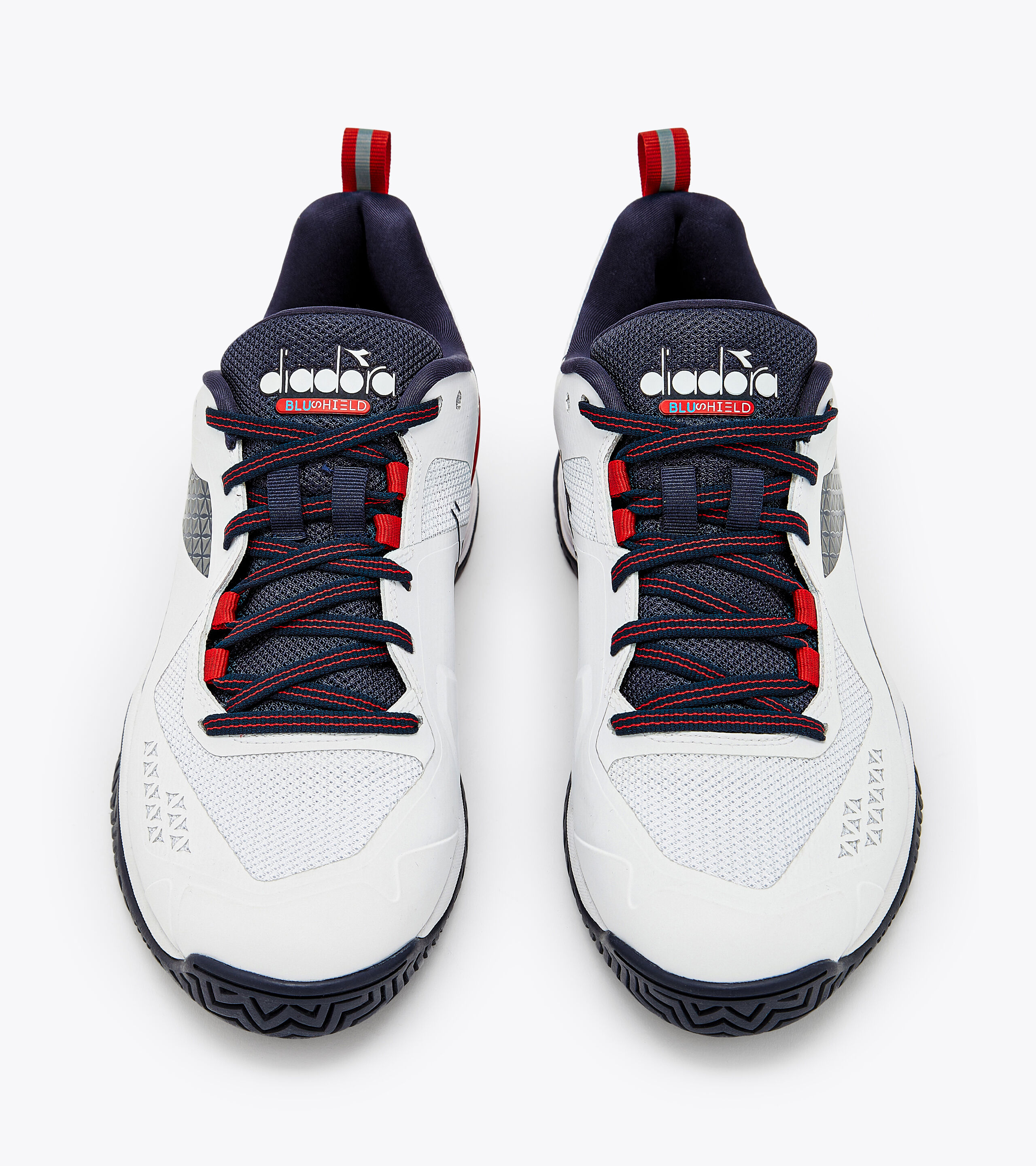 Red white blue tennis shoes clearance