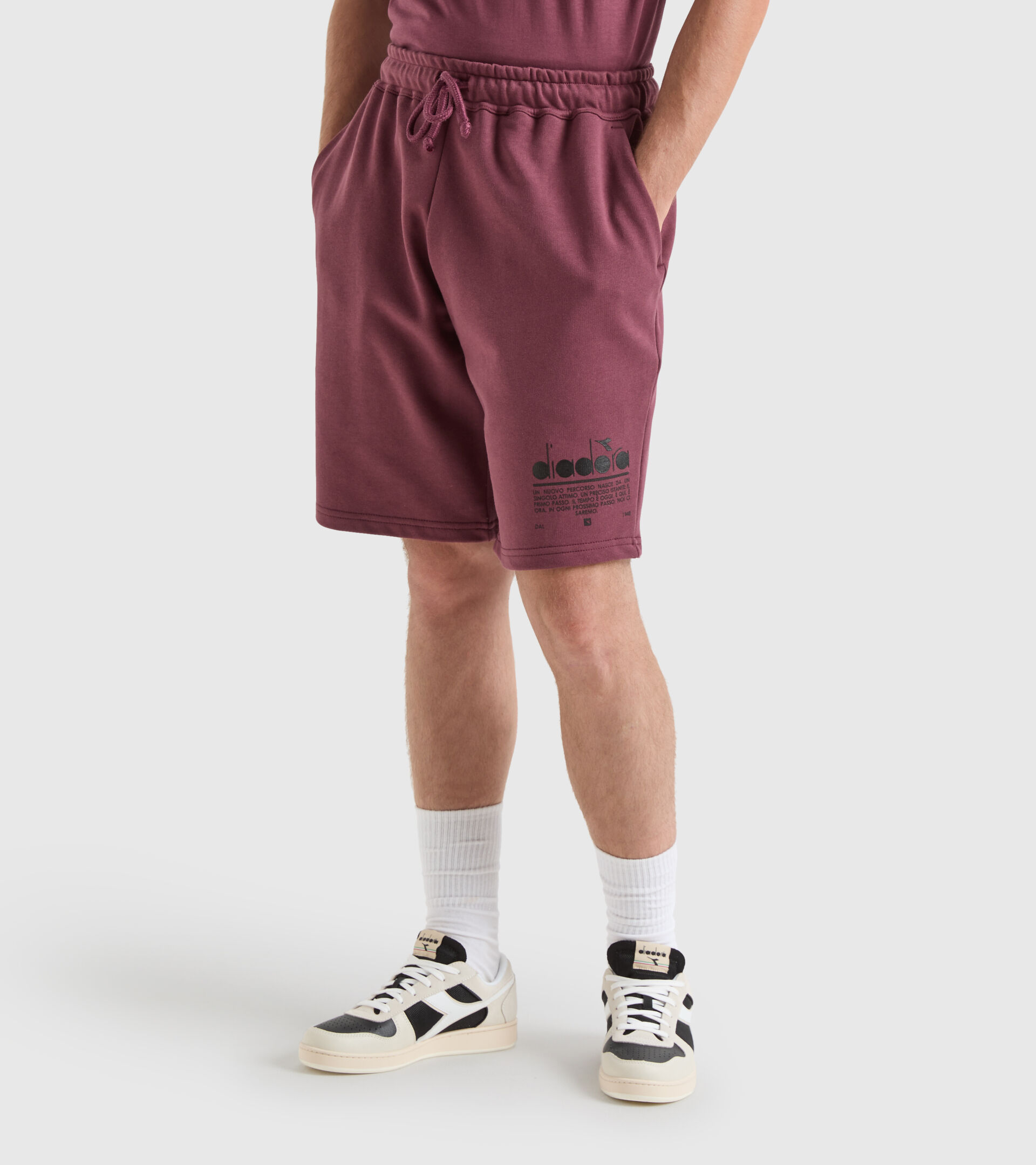 Bermudas de algodón - Unisex BERMUDA MANIFESTO VIOLETAS PRENSADO - Diadora