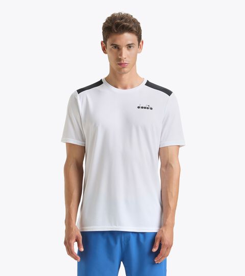Tennis shirt - Men SS CORE T-SHIRT T OPTICAL WHITE/BLACK - Diadora