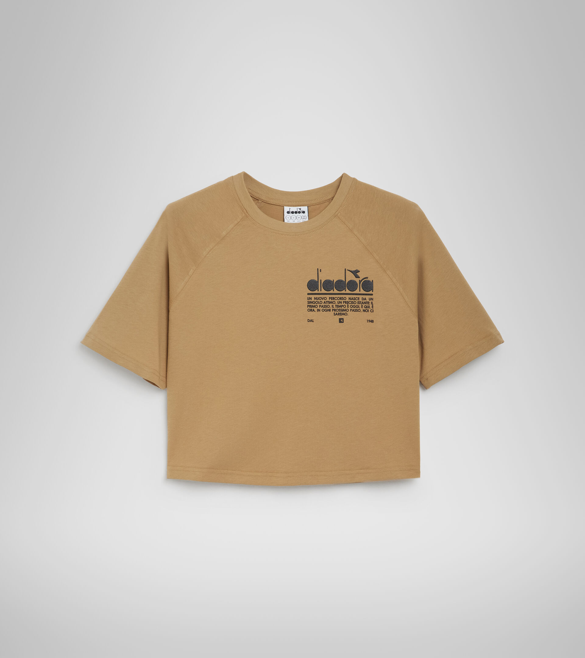 T-Shirt aus Baumwolle - Damen L. T-SHIRT SS  MANIFESTO HELLBRAUN - Diadora