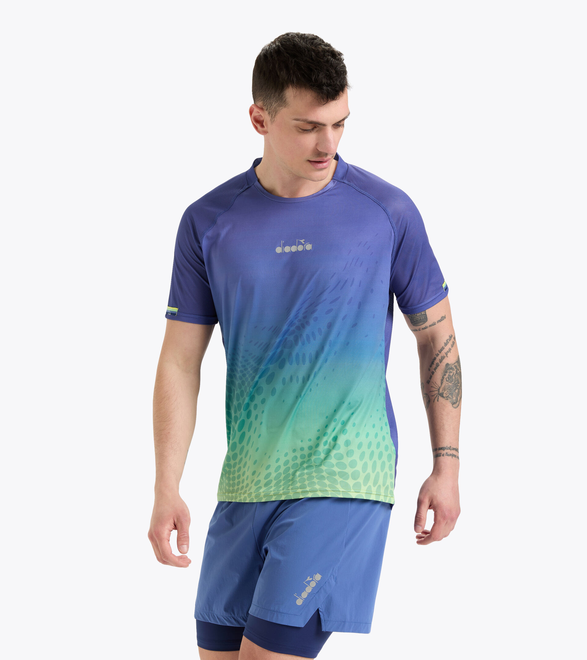 Super-light running T-shirt - Men SUPER LIGHT SS T-SHIRT BE ONE WATERY MURRINA - Diadora