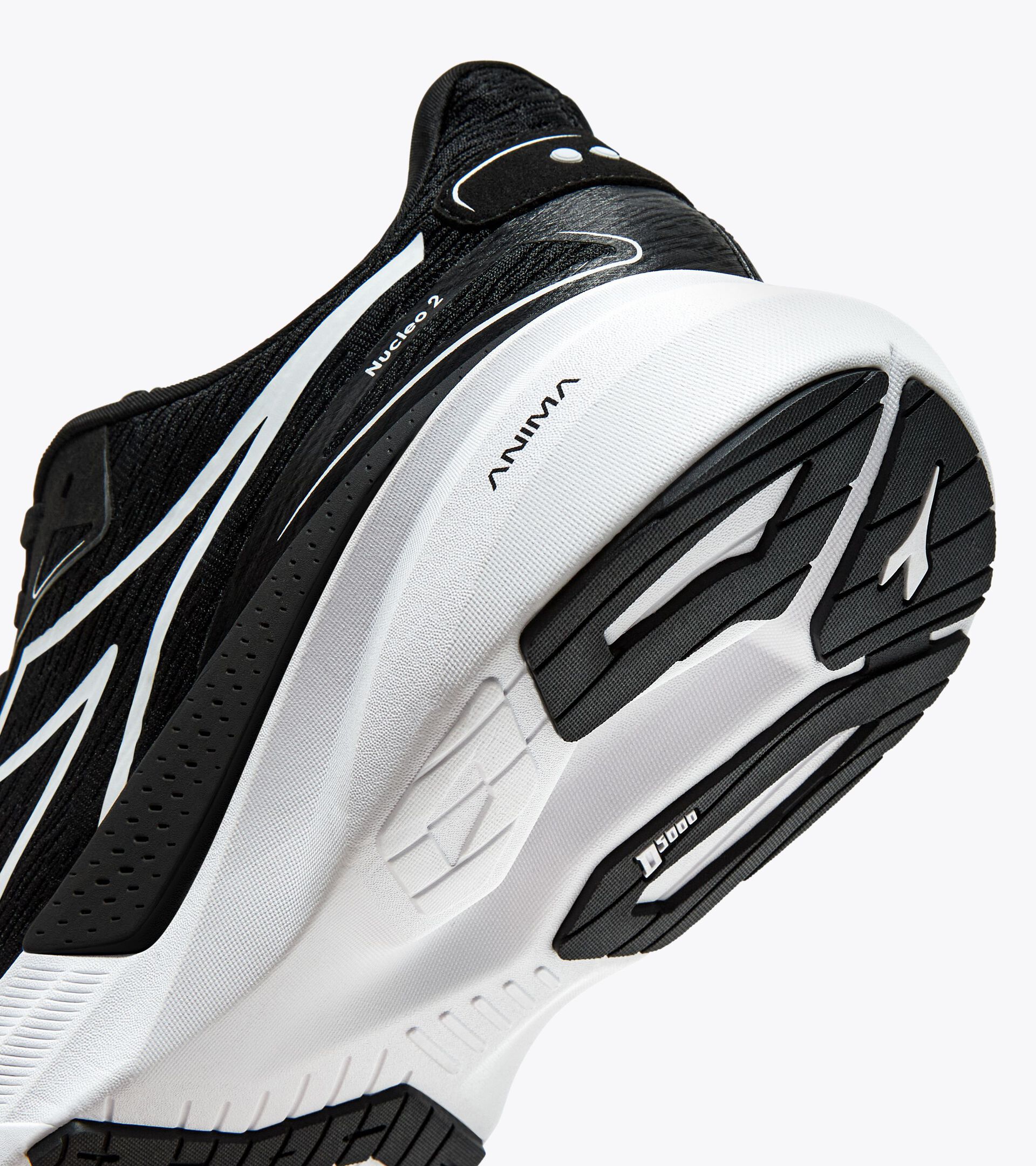Running shoe - Comfort and stability - Men's NUCLEO 2 BLACK /WHITE - Diadora