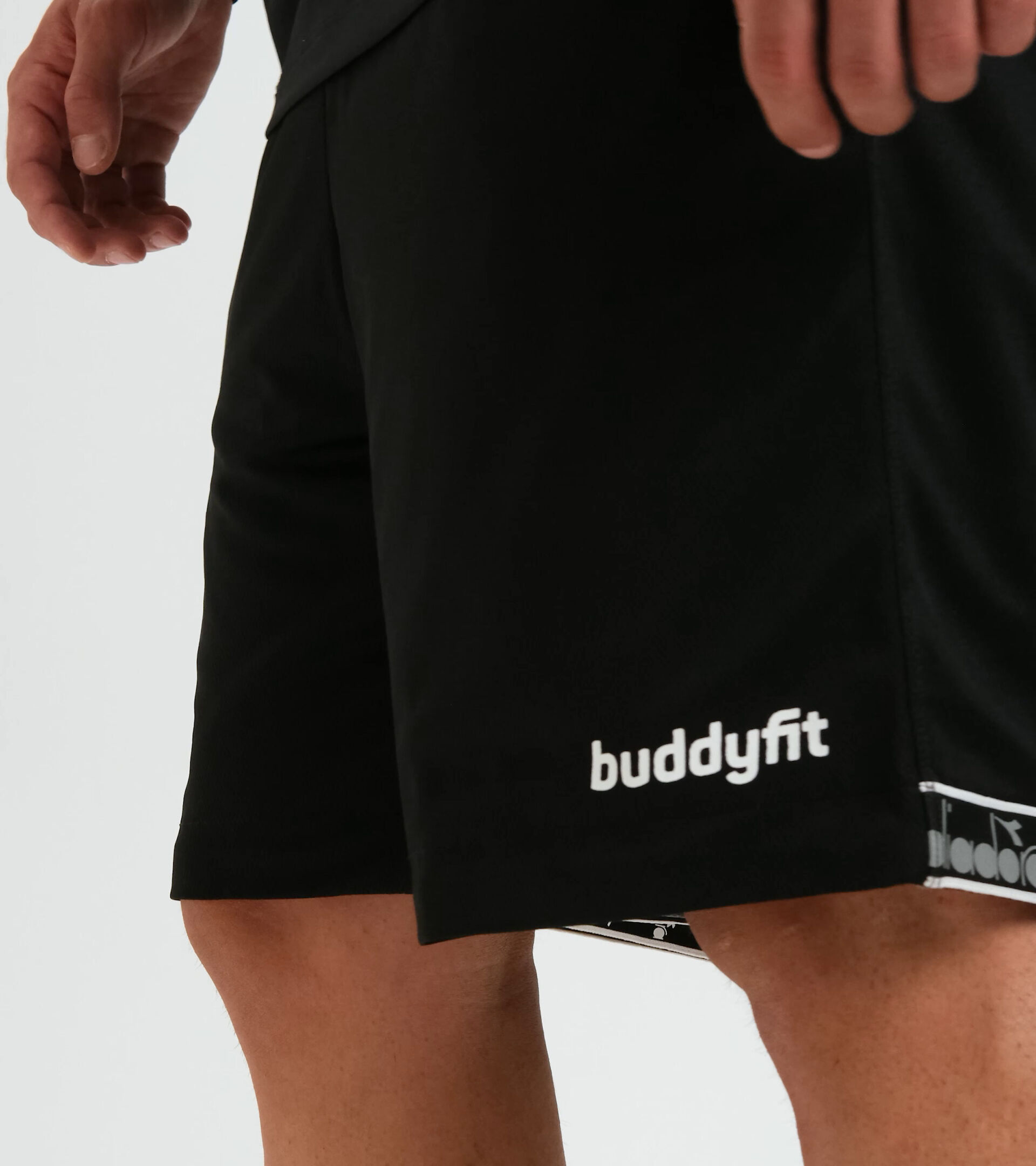 Men's reversible Bermuda workout shorts BERMUDA REVERSIBLE BUDDYFIT BLACK - Diadora