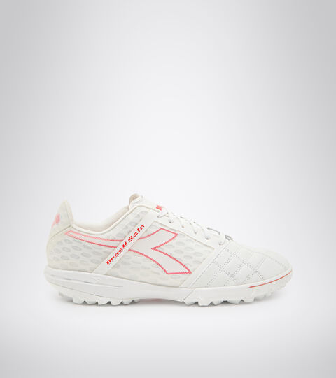 Futsal boot - Specific outsole for synthetic/hard grounds BRASIL SALA TF WHITE/FLUO RED - Diadora