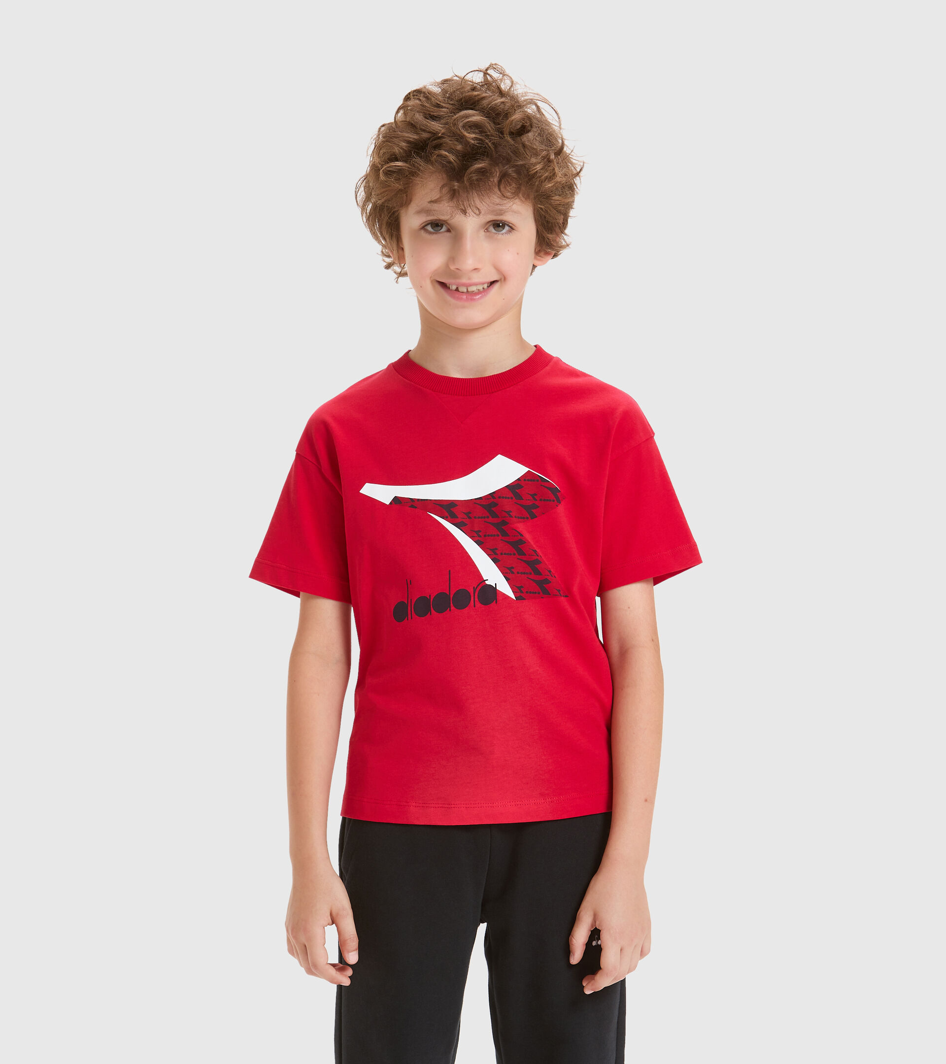Apparel Sport BAMBINO JU.SS T-SHIRT CUBIC ROJO TANGO Diadora