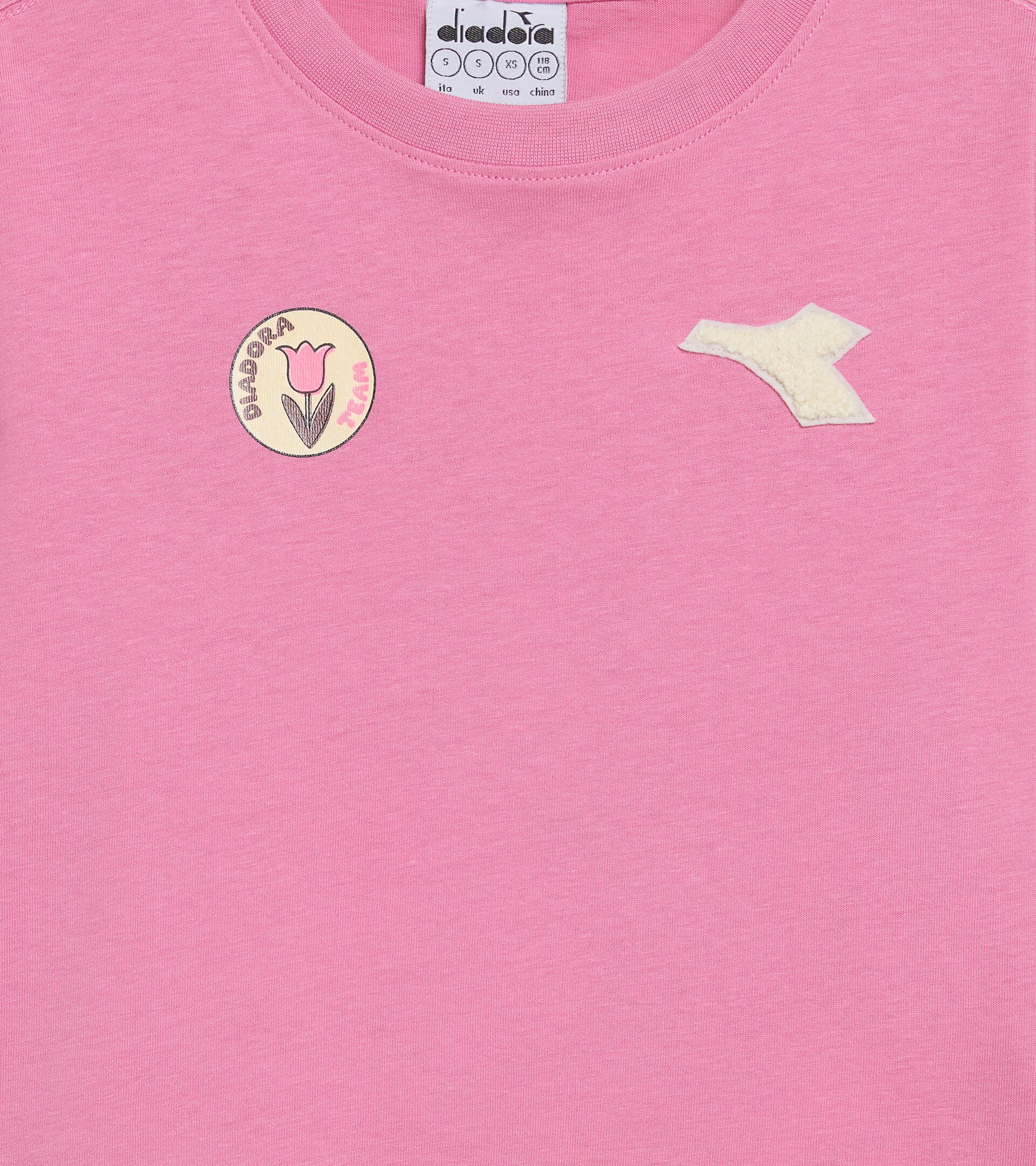 Long-sleeved T-shirt - Regular fit - Girls JG. T-SHIRT LS LOGO CASHMERE ROSE - Diadora