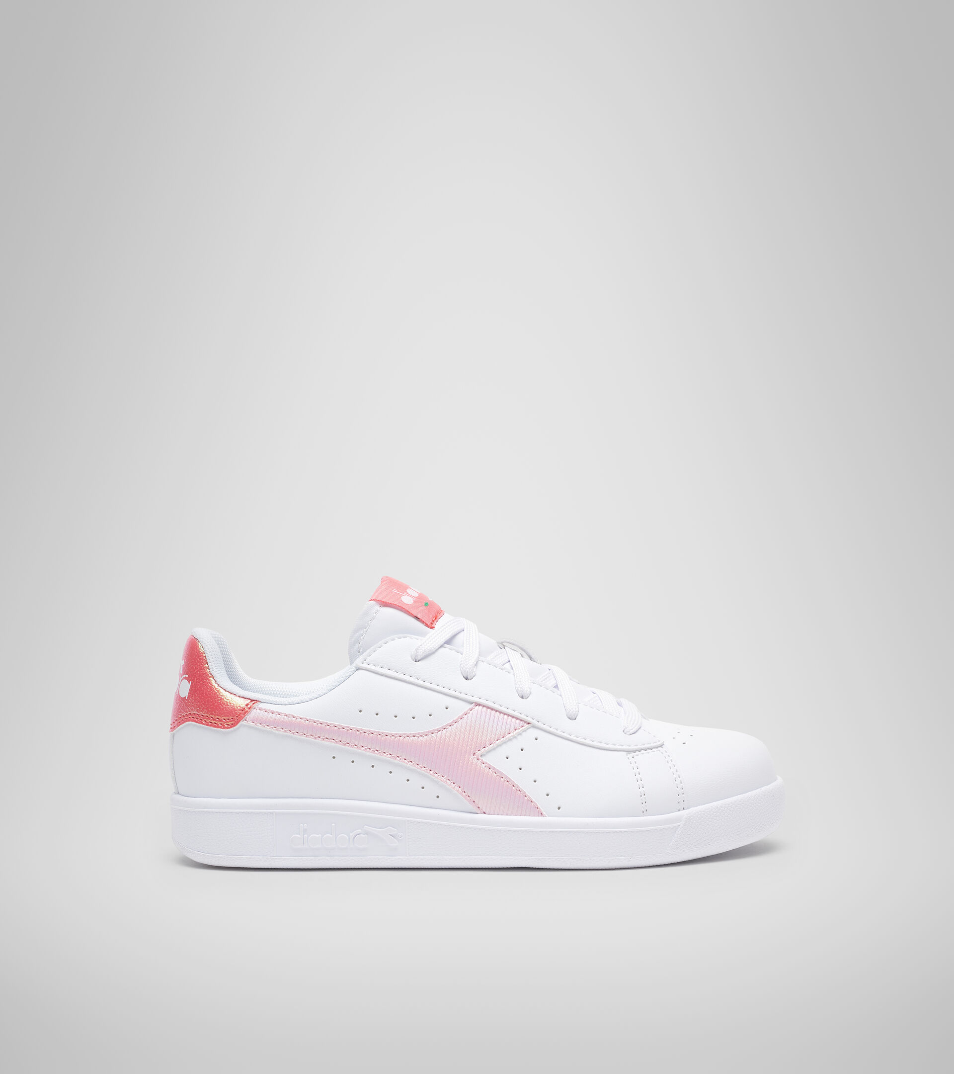 Sports shoes - Youth 8-16 years GAME P GS GIRL WHITE/RASPBERRY SORBET - Diadora