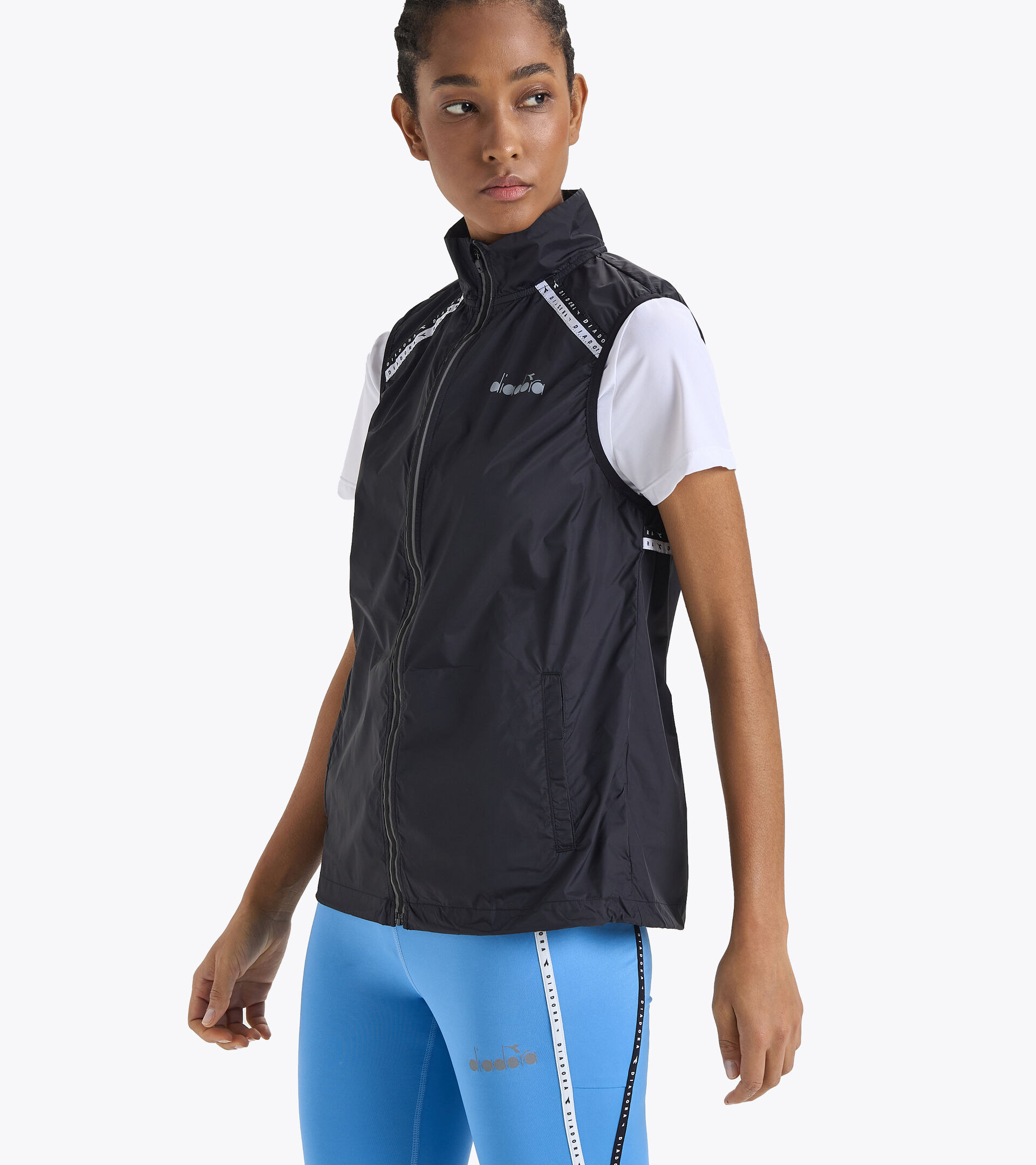 Jogging-Weste - Damen L. PACKABLE VEST SCHWARZ - Diadora