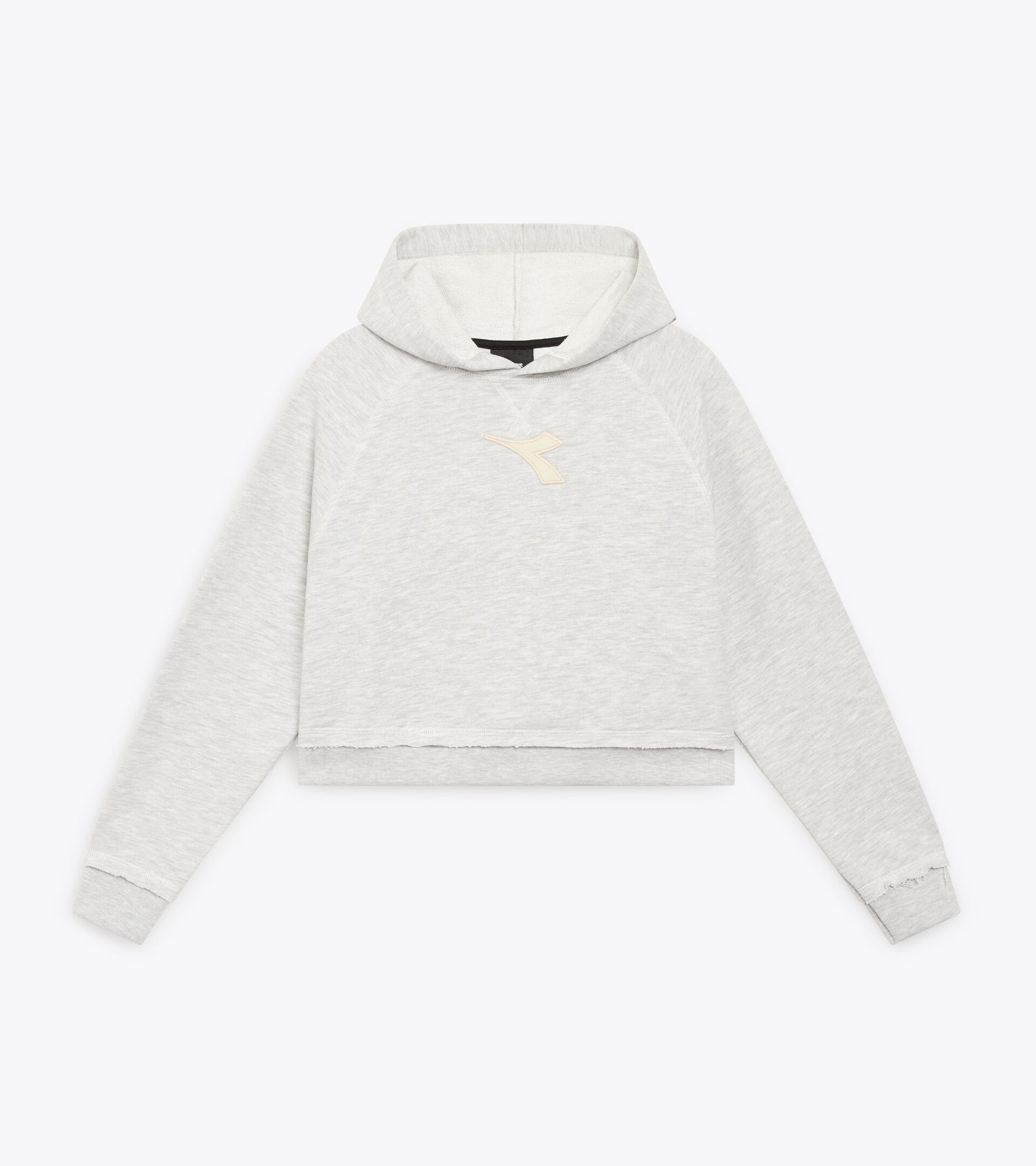 Hoodie with details - Girl JG. HOODIE DISTRICT LIGHT MIDDLE GREY MELANGE - Diadora