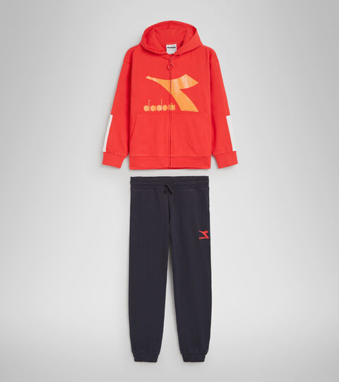 JU.TRACKSUIT HD RAINBOW, MOHNBLUME ROT Trainingsanzug mit Kapuze Junior - Unisex JU.TRACKSUIT HD RAINBOW MOHNBLUME ROT - Diadora