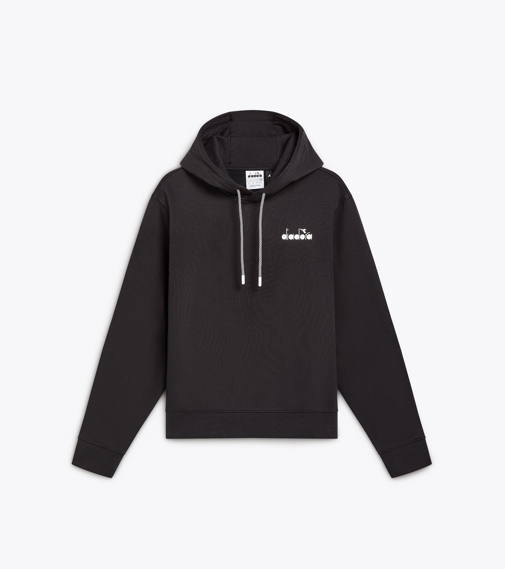 Sporty hoodie - All-Gender HOODIE ROUTE BLACK - Diadora