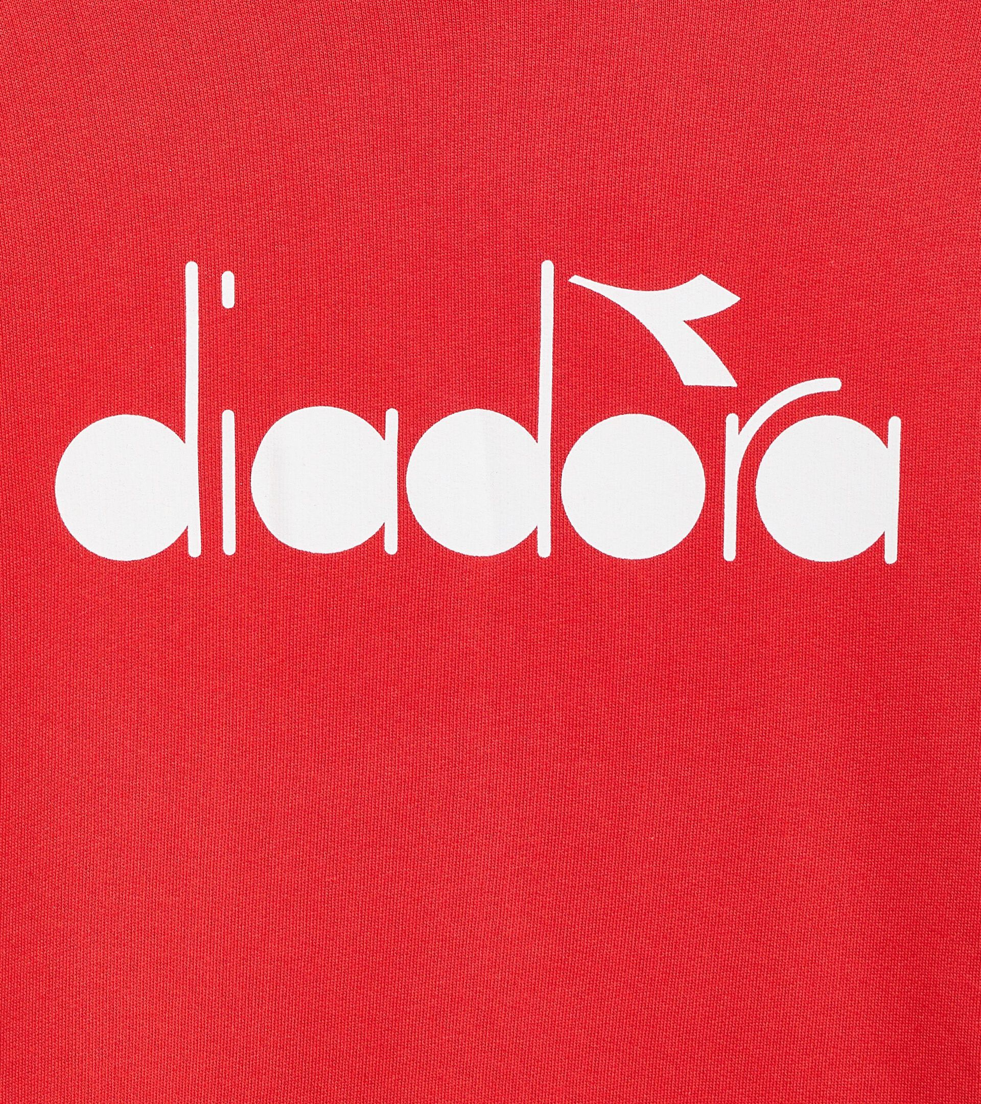 Sporty hoodie - Made in Italy - Gender Neutral HOODIE LOGO BITTERSWEET RED - Diadora