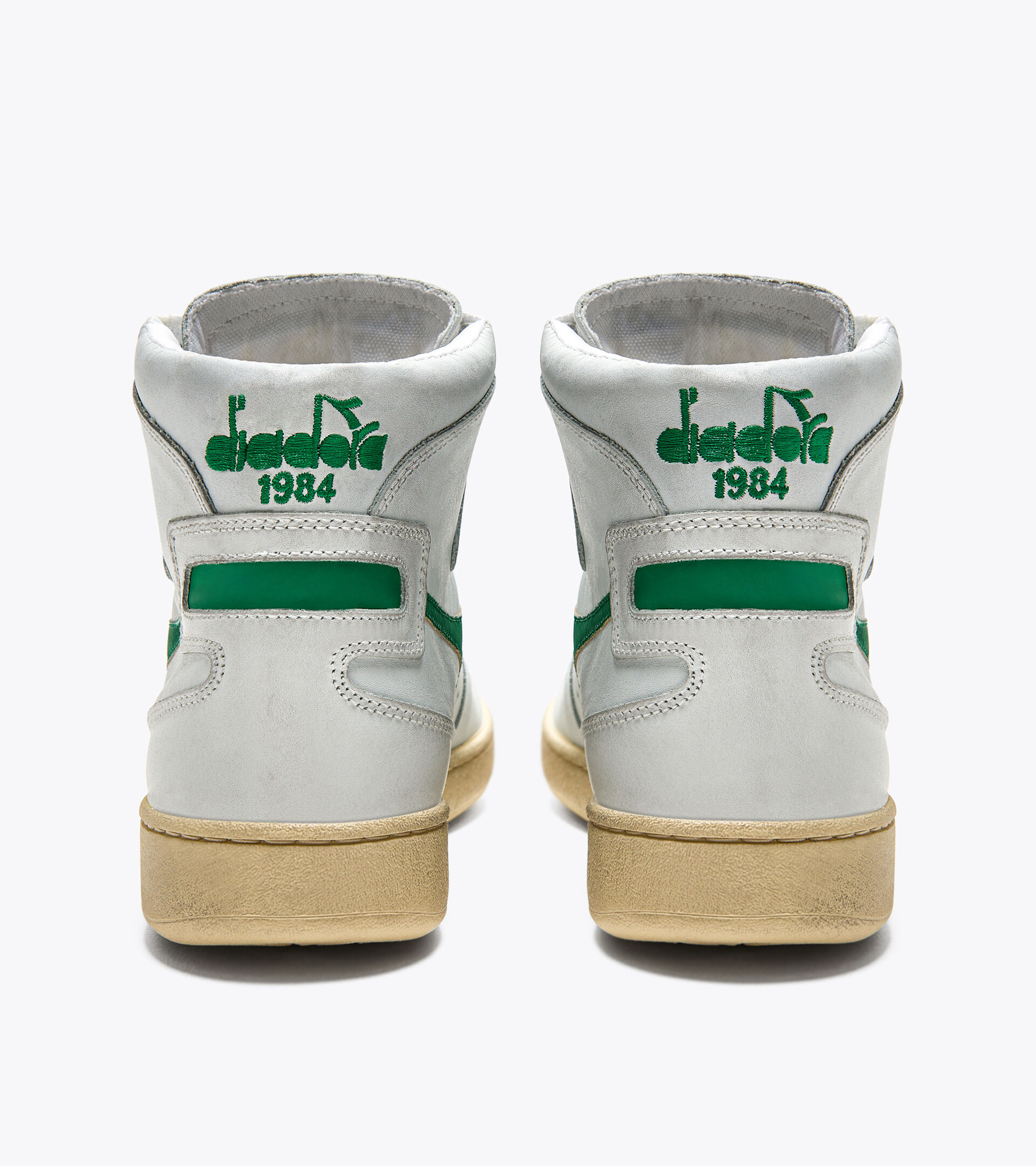 Heritage-Schuh - Unisex MI BASKET USED WHITE/VERDANT GREEN - Diadora