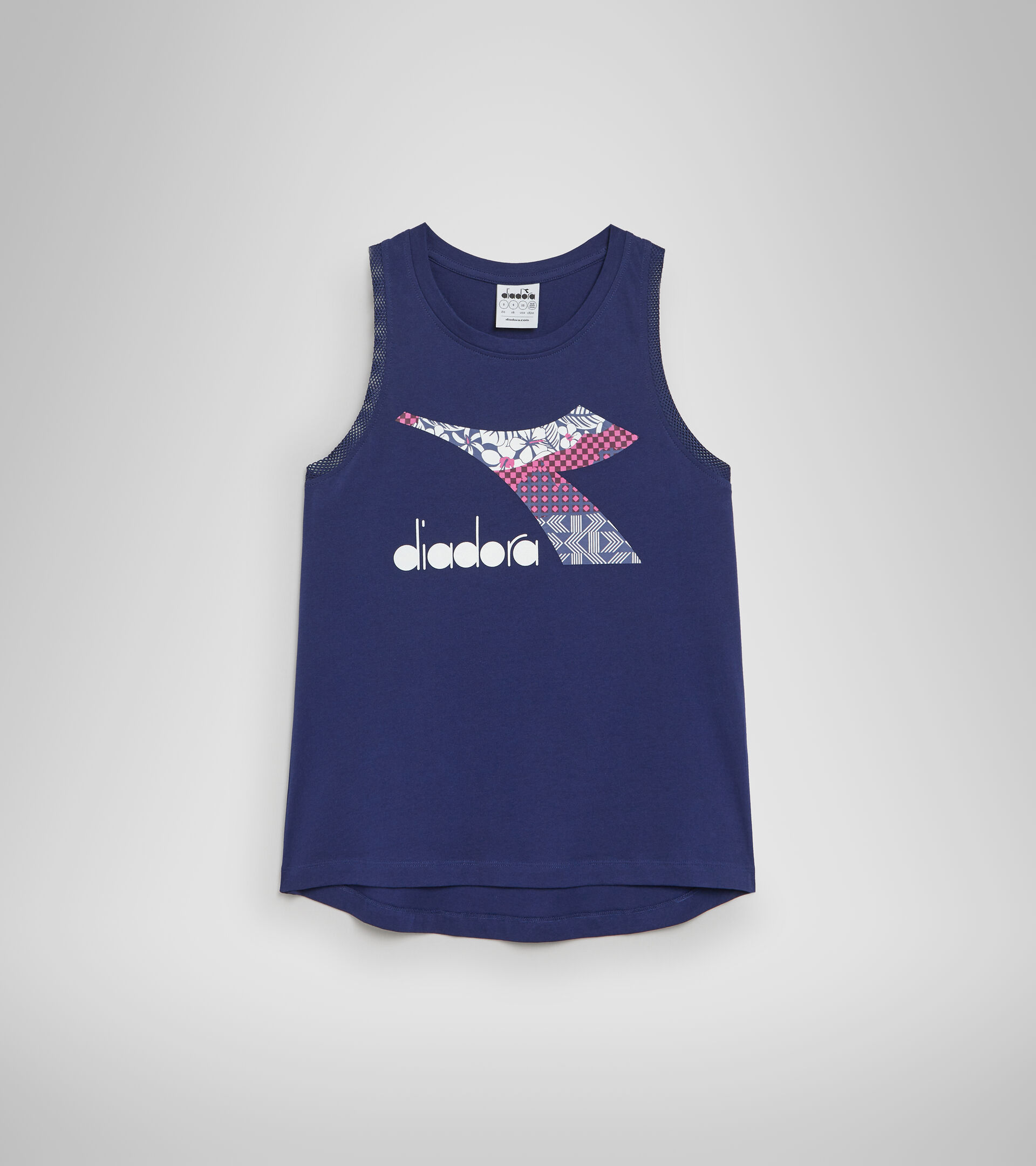 Camiseta sin mangas deportiva de algodón - Mujer L. TANK FLOSS PROFUNDO COBALTO - Diadora