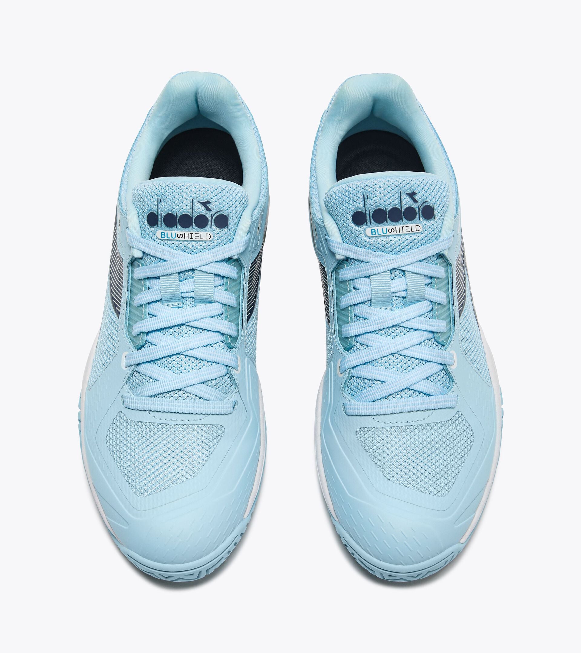 Tennis shoe for hard surfaces and clay courts -  Protection and cushioning - Women&rsquo;s BLUSHIELD TORNEO 3 W AG CORYDALIS BLUE/BLACK IRIS - Diadora