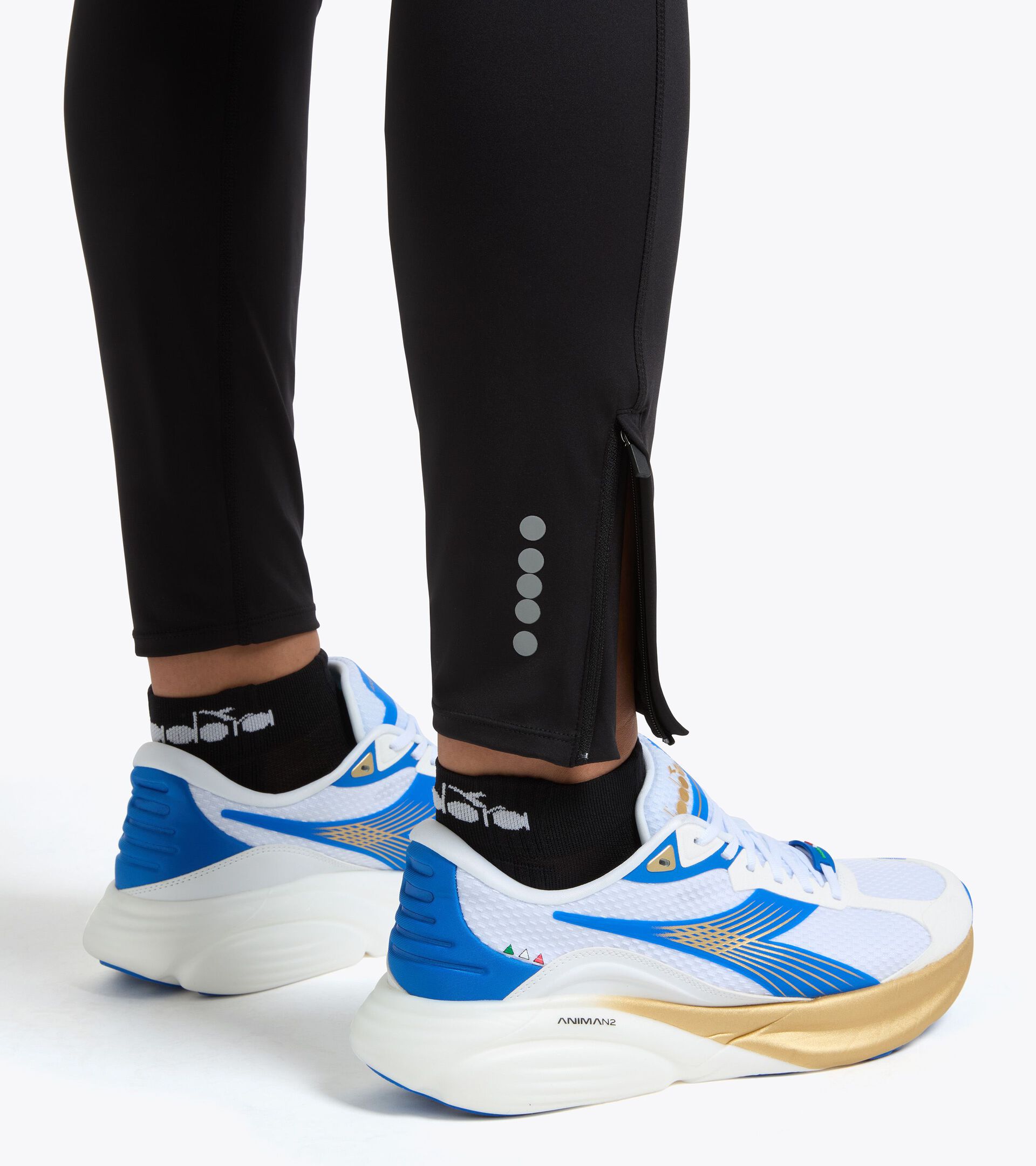 Thermoregulating Technical Leggings - STRATOUNO Running - Men&rsquo;s TIGHTS STRATOUNO BLACK - Diadora