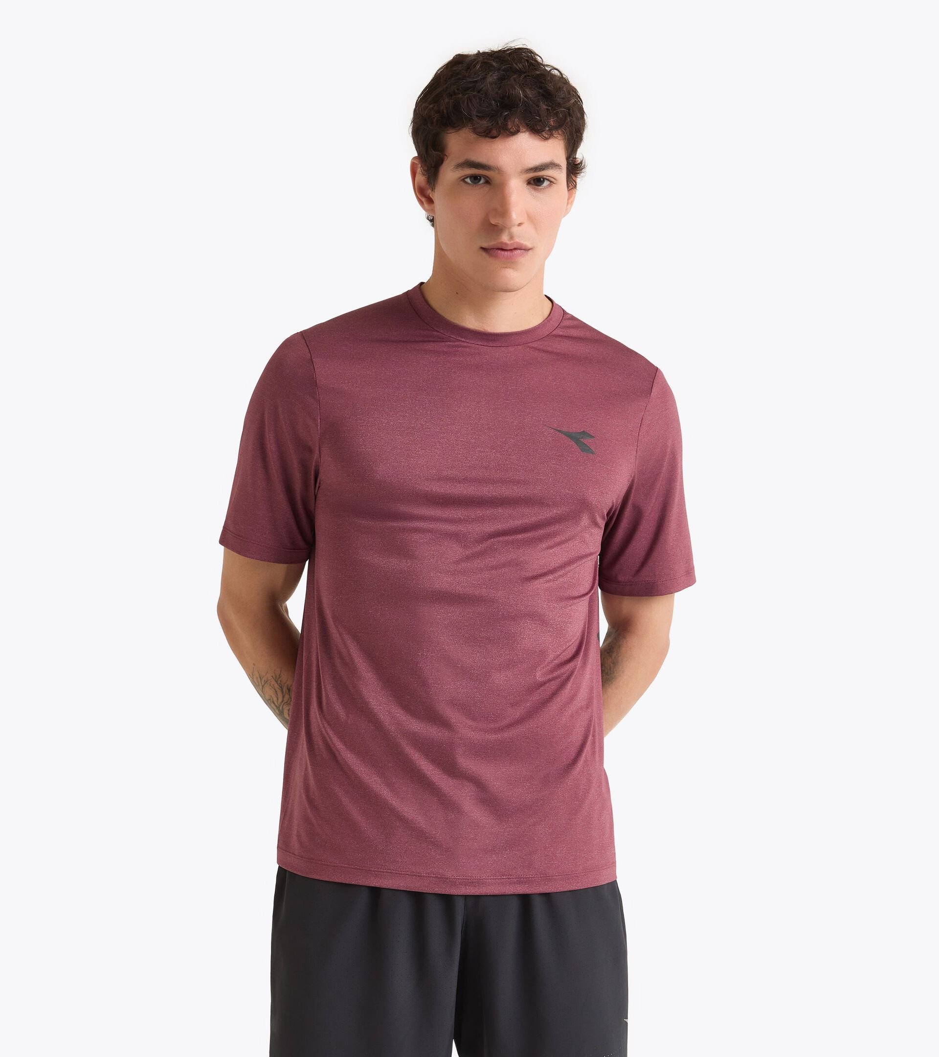 Camiseta técnica de running§Hombre SS T-SHIRT TECH RUN CREW ROJO BANDERA - Diadora